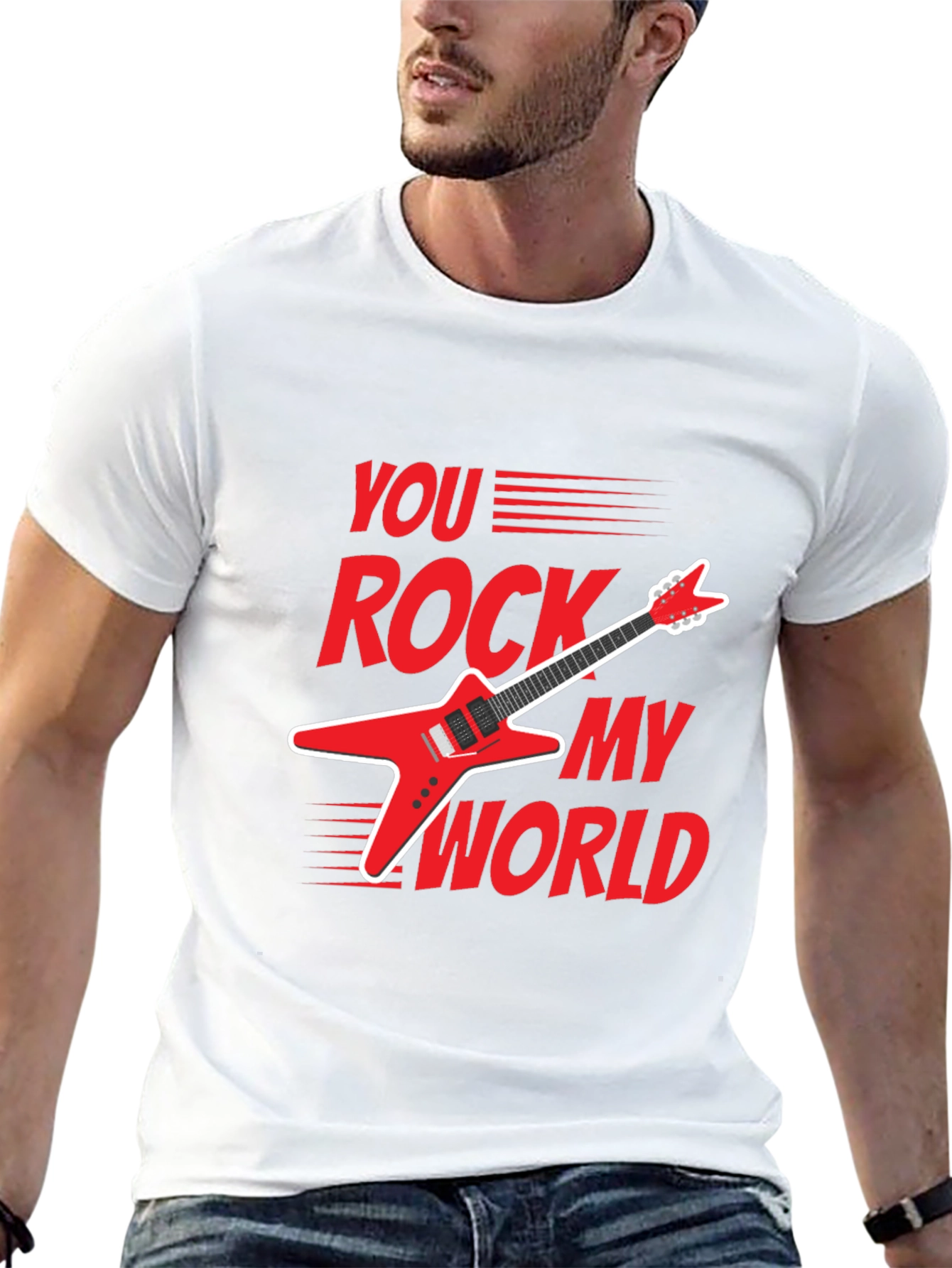 Black You Rock My World Graphic Tee view 13