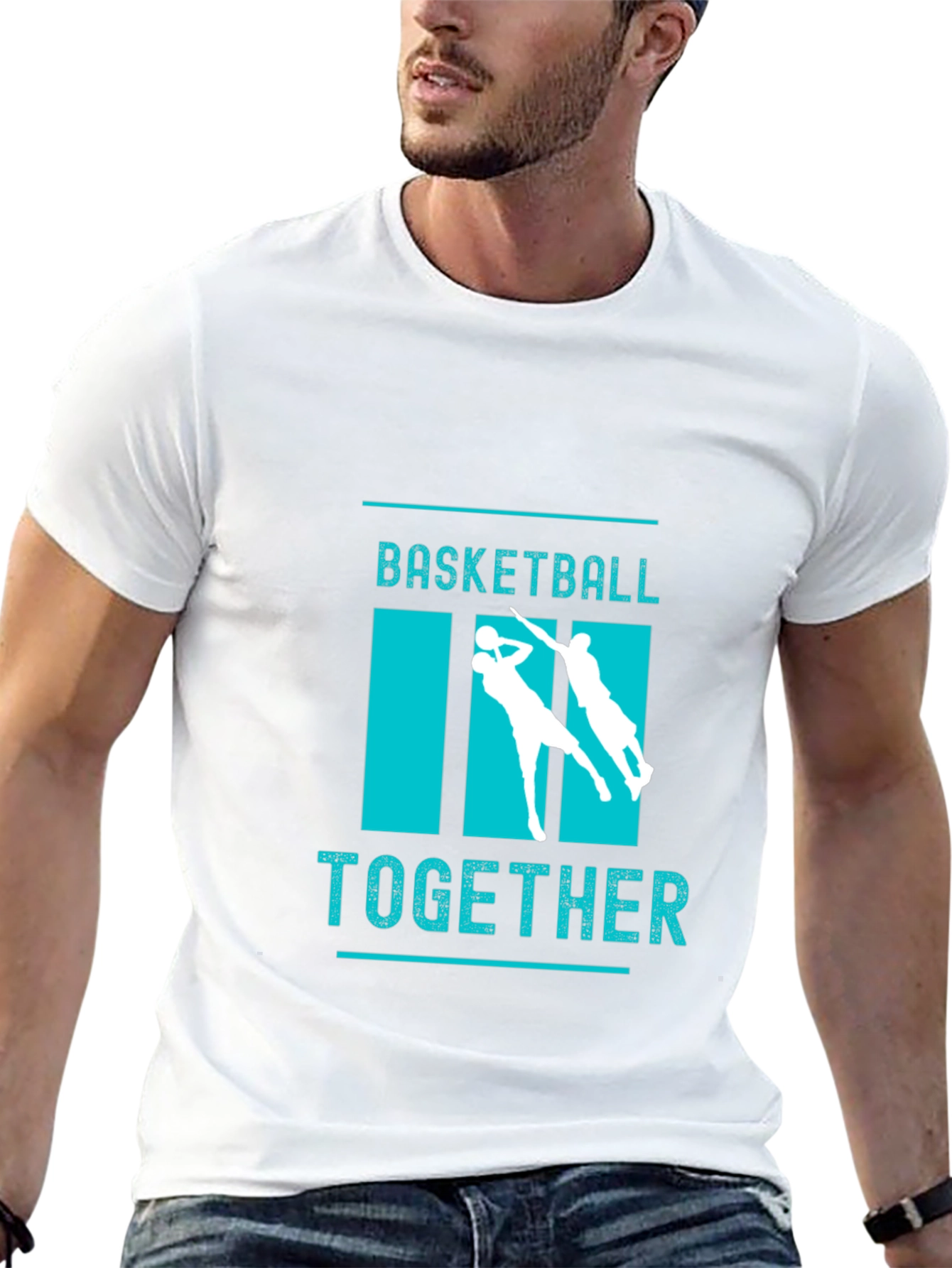 Black Basketball Together Graphic Tee view 13