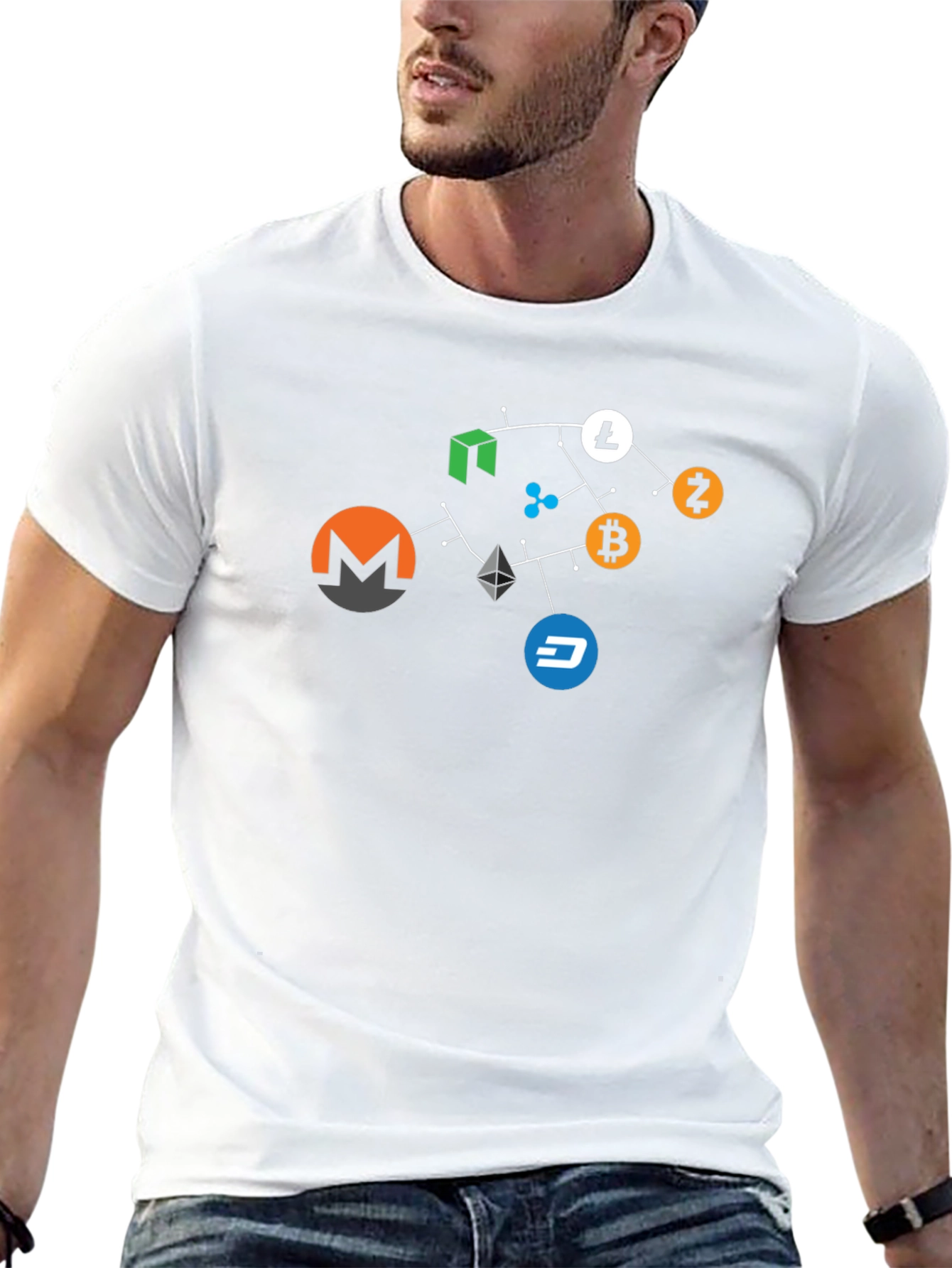 Black Crypto Network T-Shirt - Bitcoin, Ethereum, & More view 13