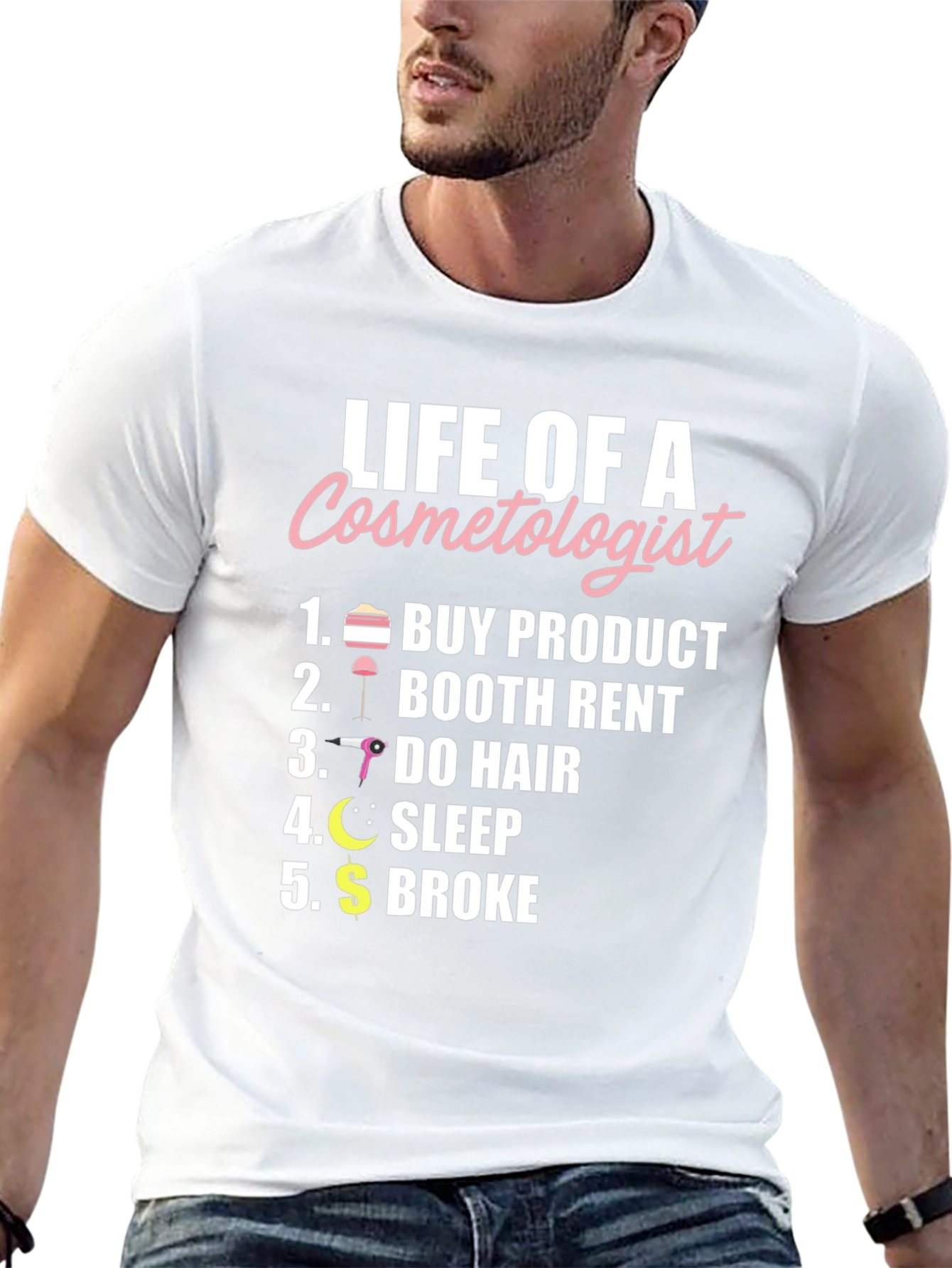 Black Life of a Cosmetologist Graphic T-Shirt view 13