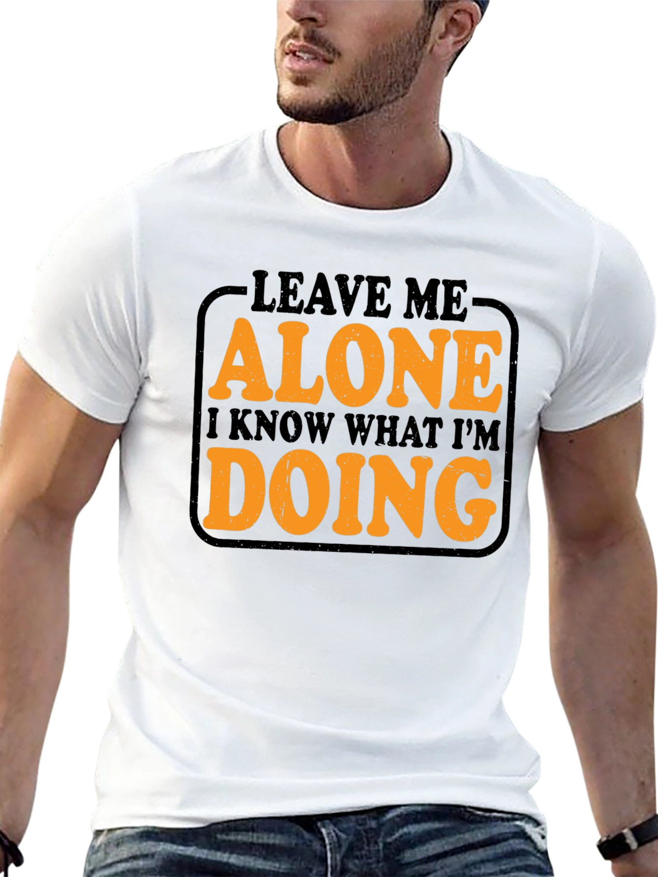 Black Leave Me Alone Graphic Tee - Men's Black T-Shirt view 13