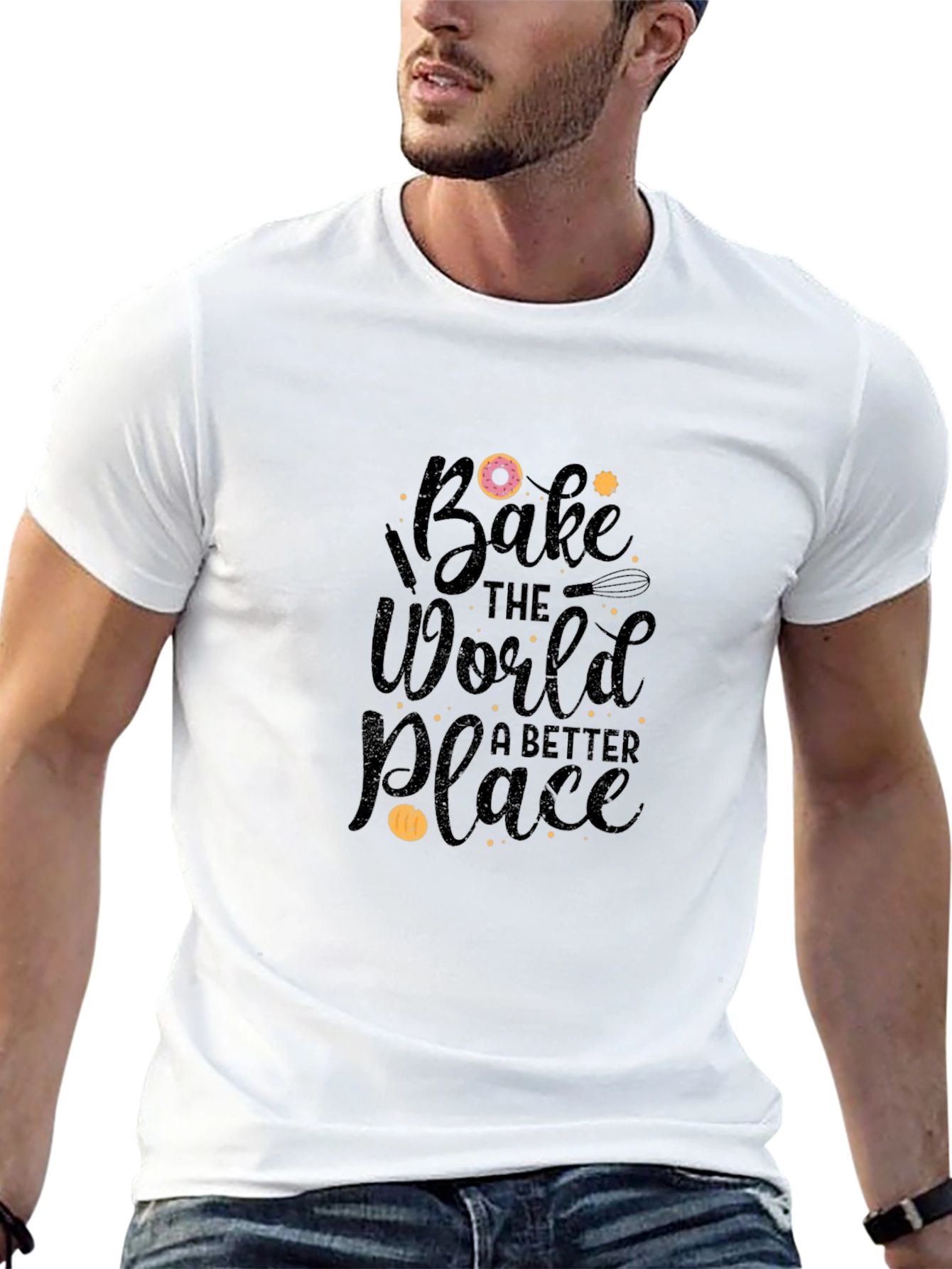 Black Bake the World Better Black T-Shirt view 13