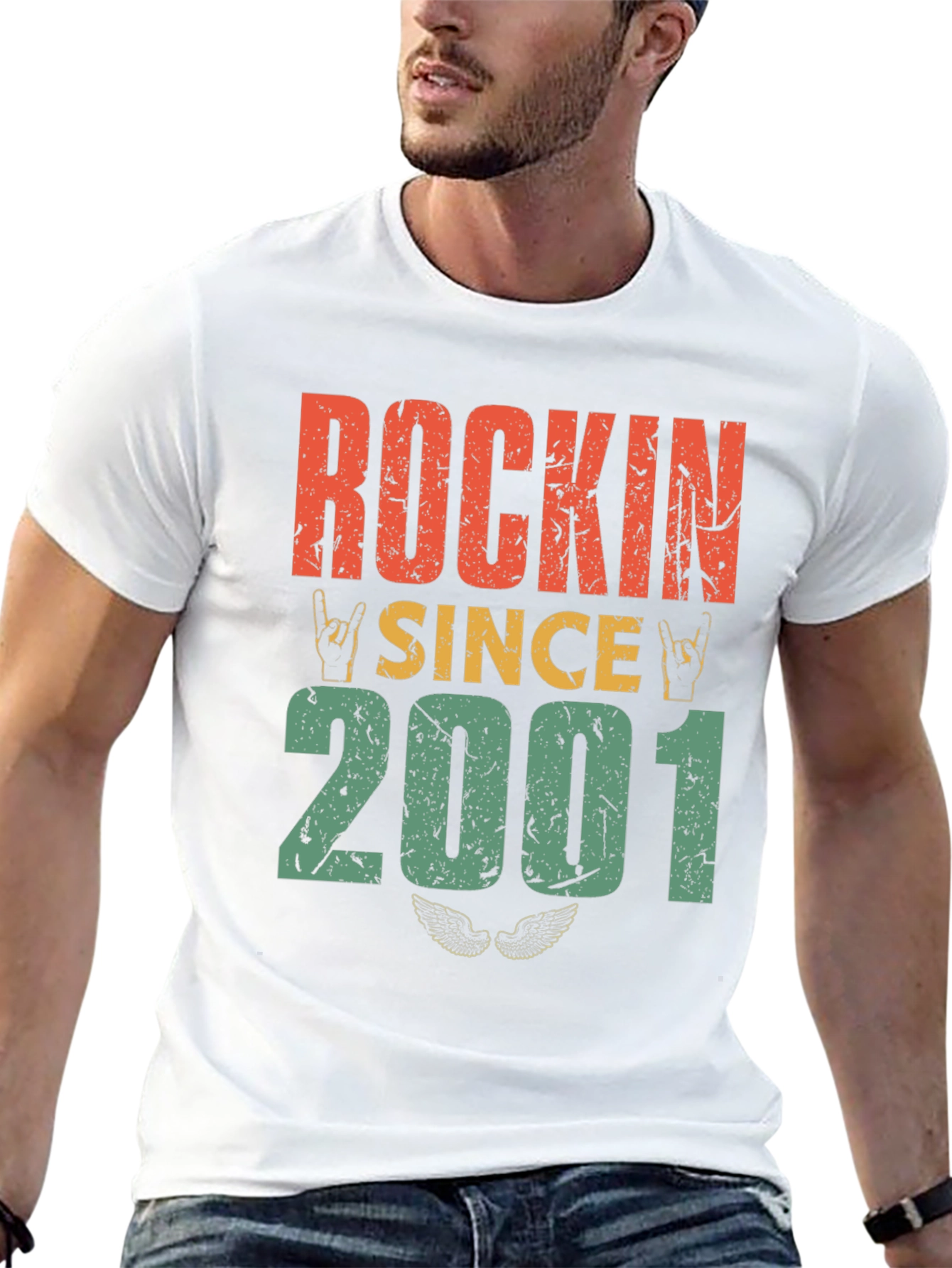 Black Rockin' Since 2001 Graphic T-Shirt view 13