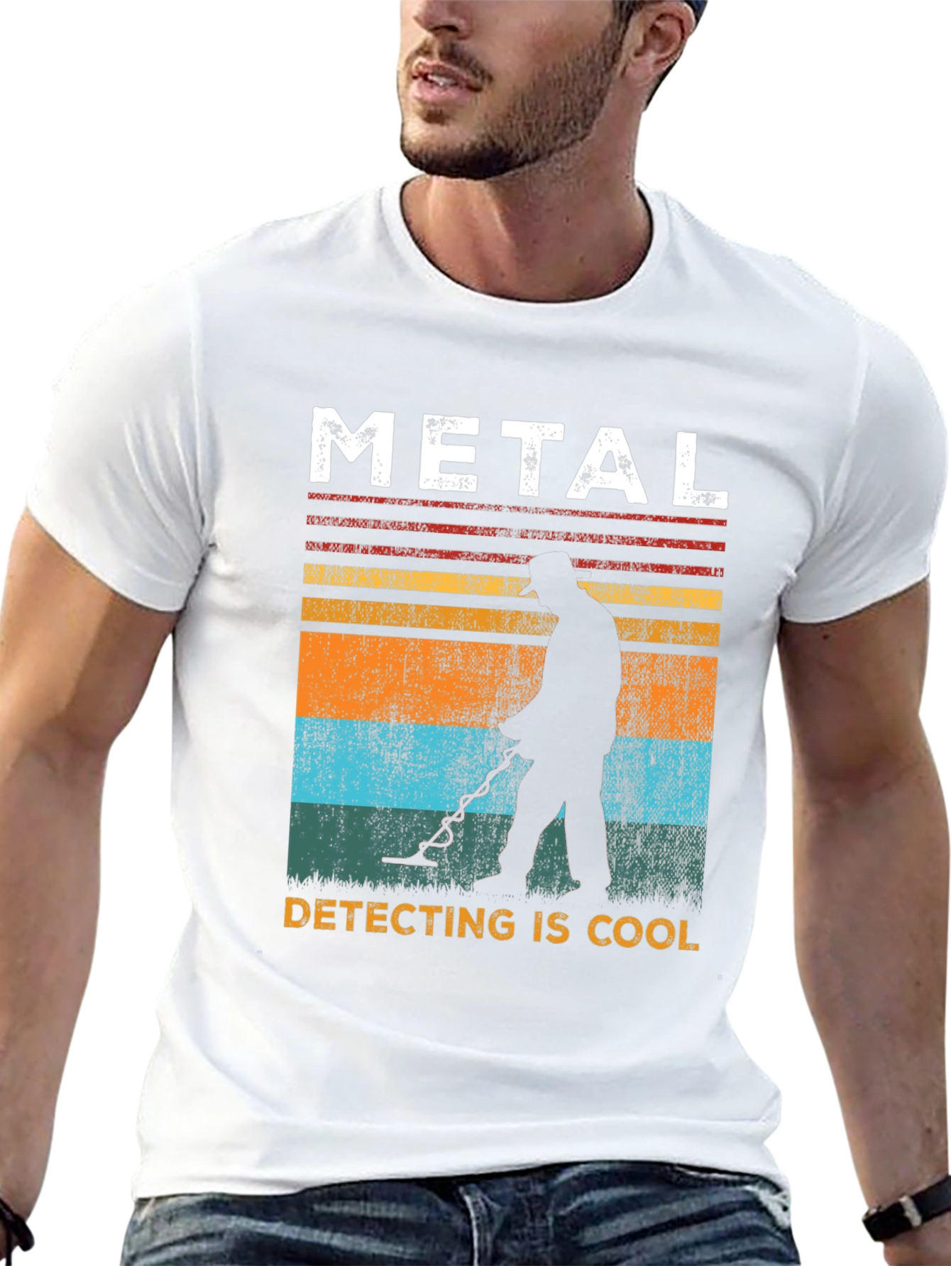 Black Metal Detecting is Cool Black T-Shirt view 13
