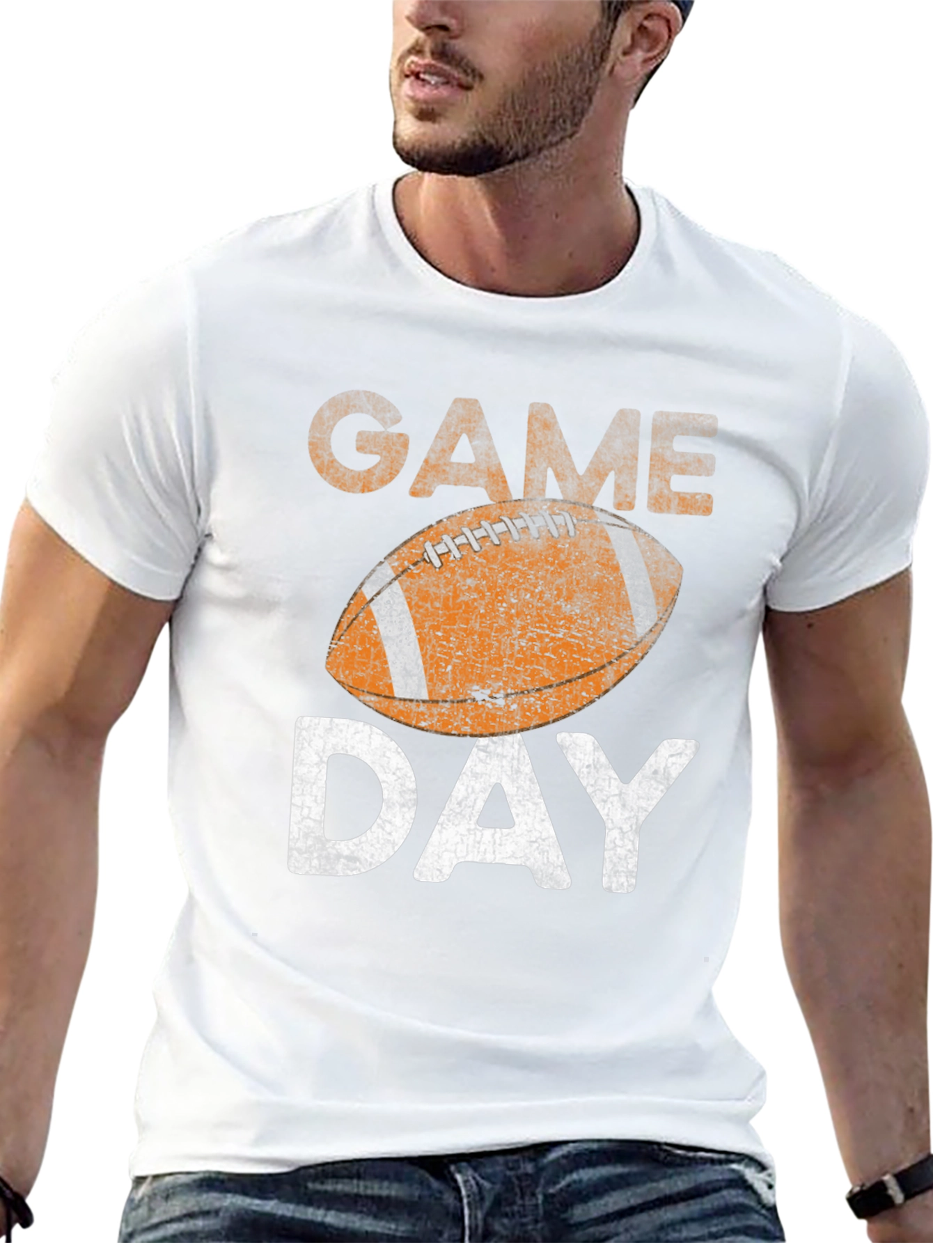 Black Game Day Football Graphic Tee view 13