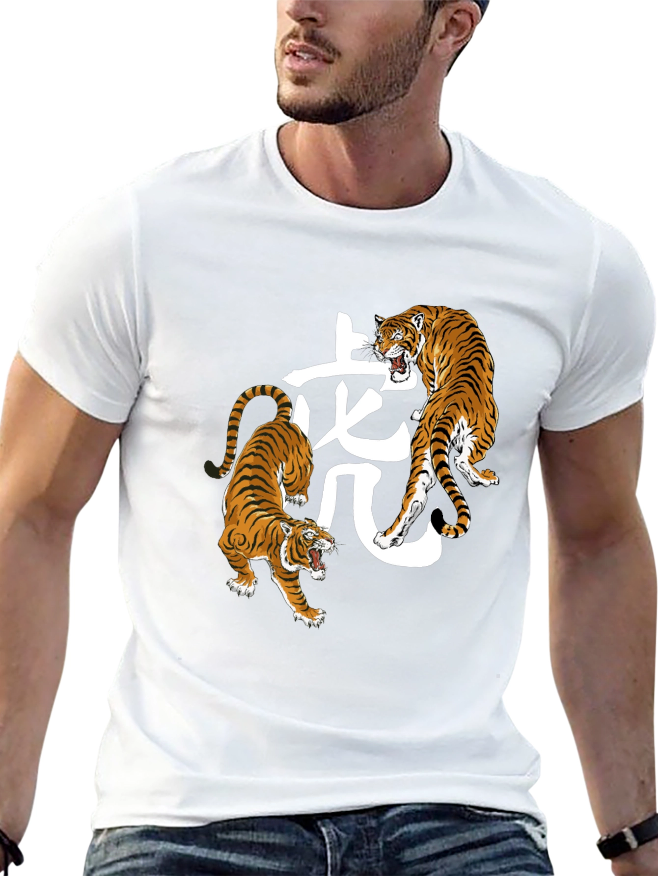 Black Tiger Graphic Tee - Stylish Animal Print Shirt view 13