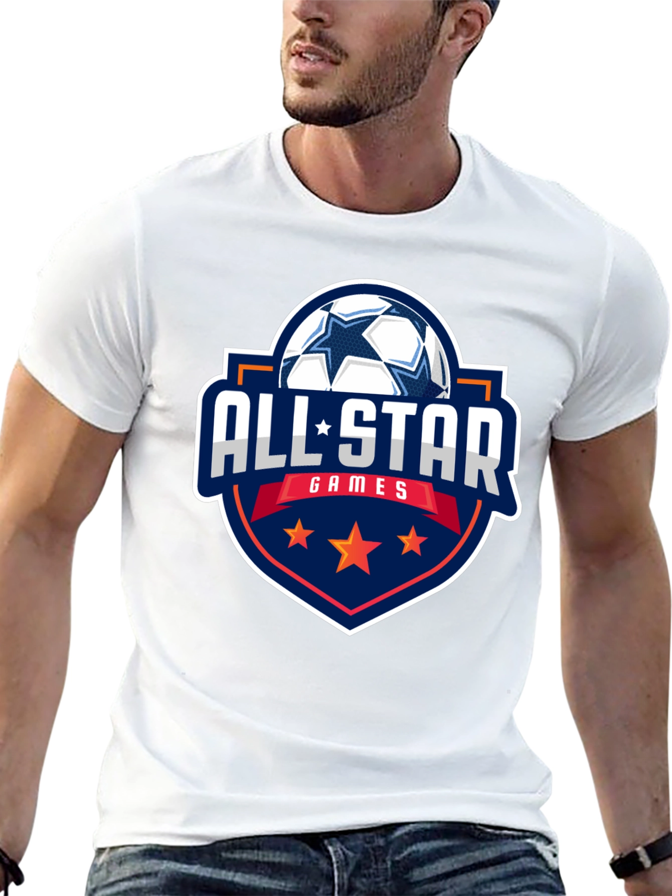 Black All-Star Games Soccer Graphic Tee - Black Cotton view 13