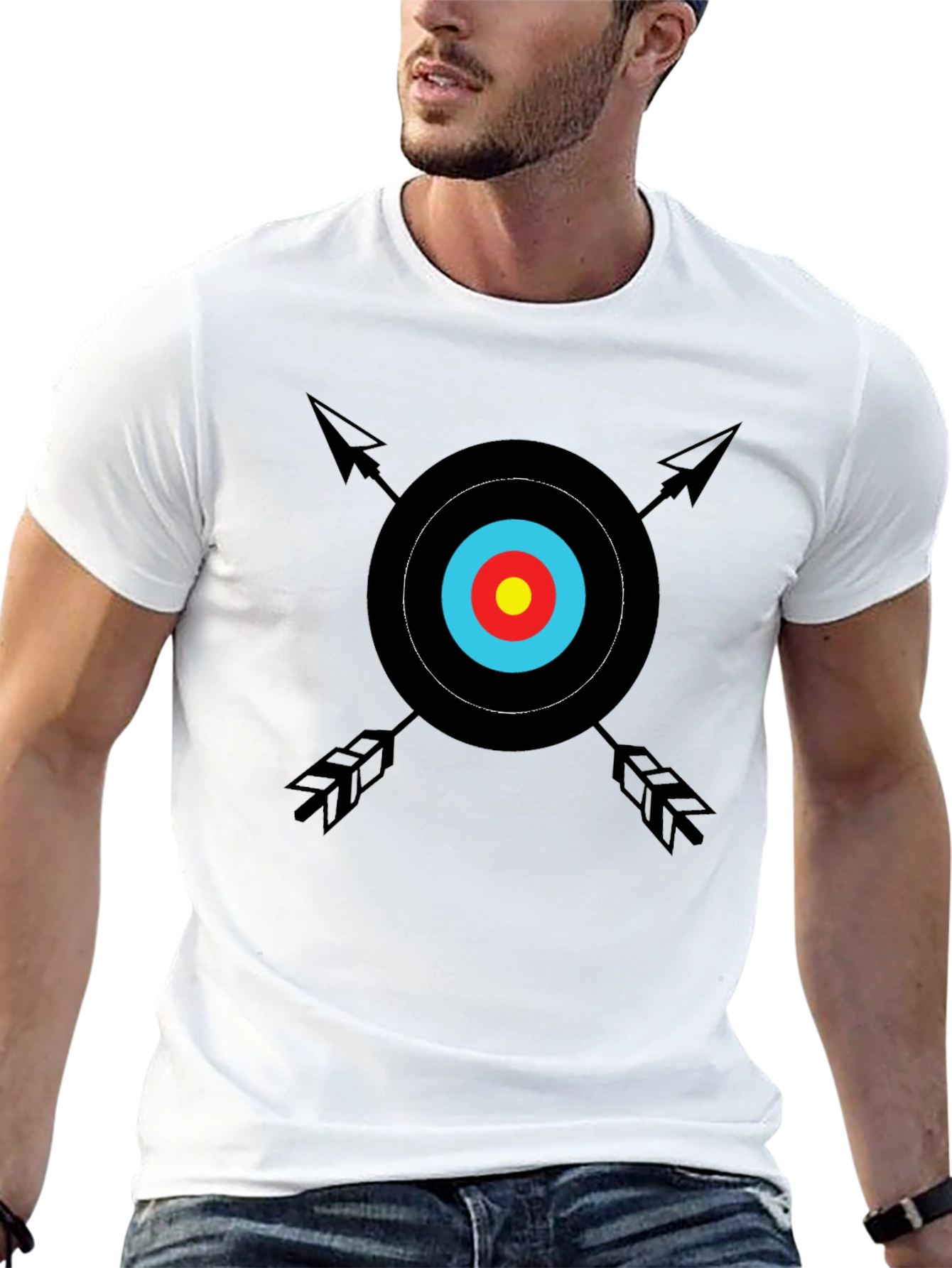 Black Archery Target Graphic Tee - Classic Design view 13