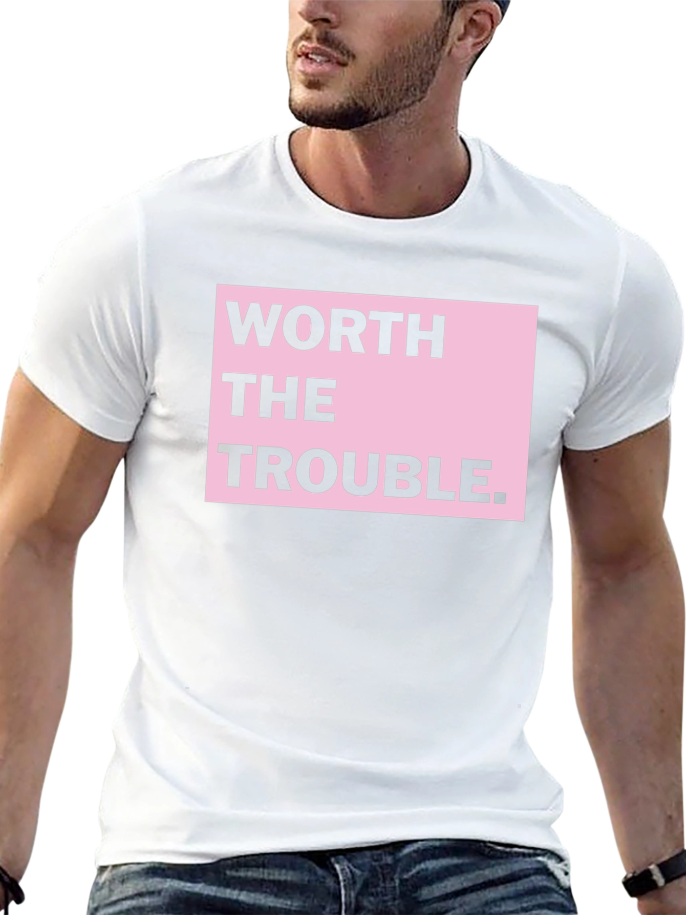 Black Worth the Trouble Graphic T-Shirt view 13