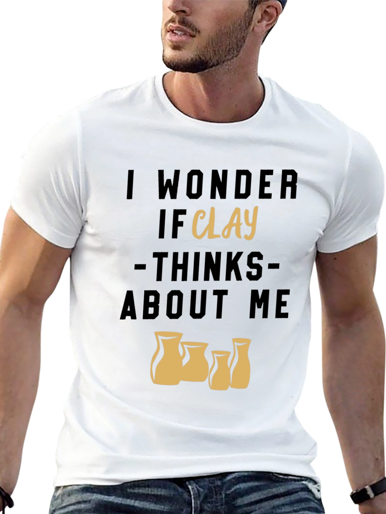 Black I Wonder If Clay Thinks About Me Graphic T-Shirt view 13