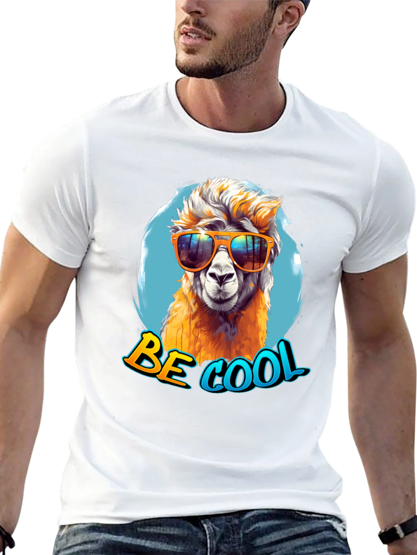 Black Cool Alpaca Graphic Tee - Funny & Stylish view 13
