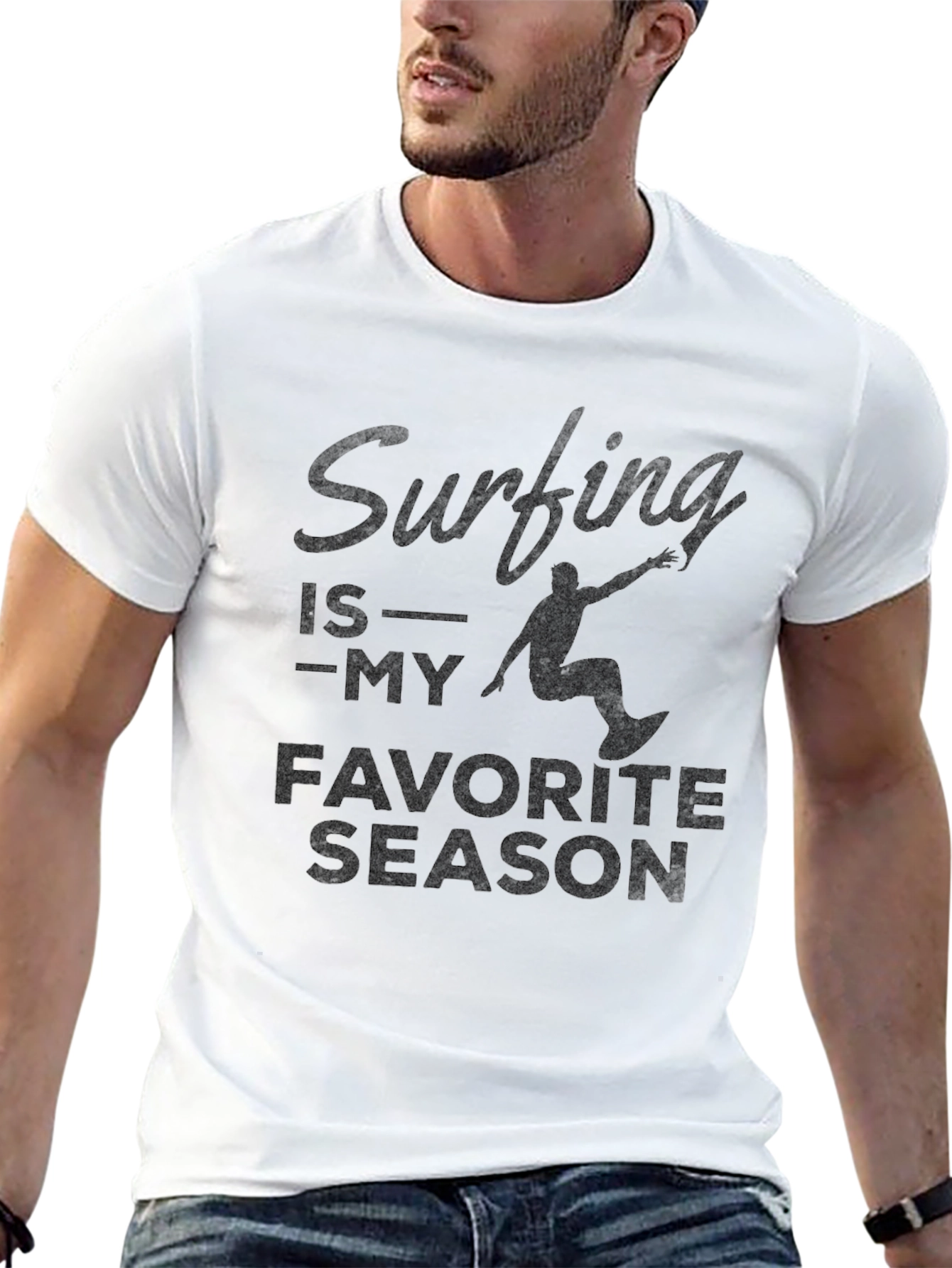 Black Surfing is My Favorite Season Black Tee view 13