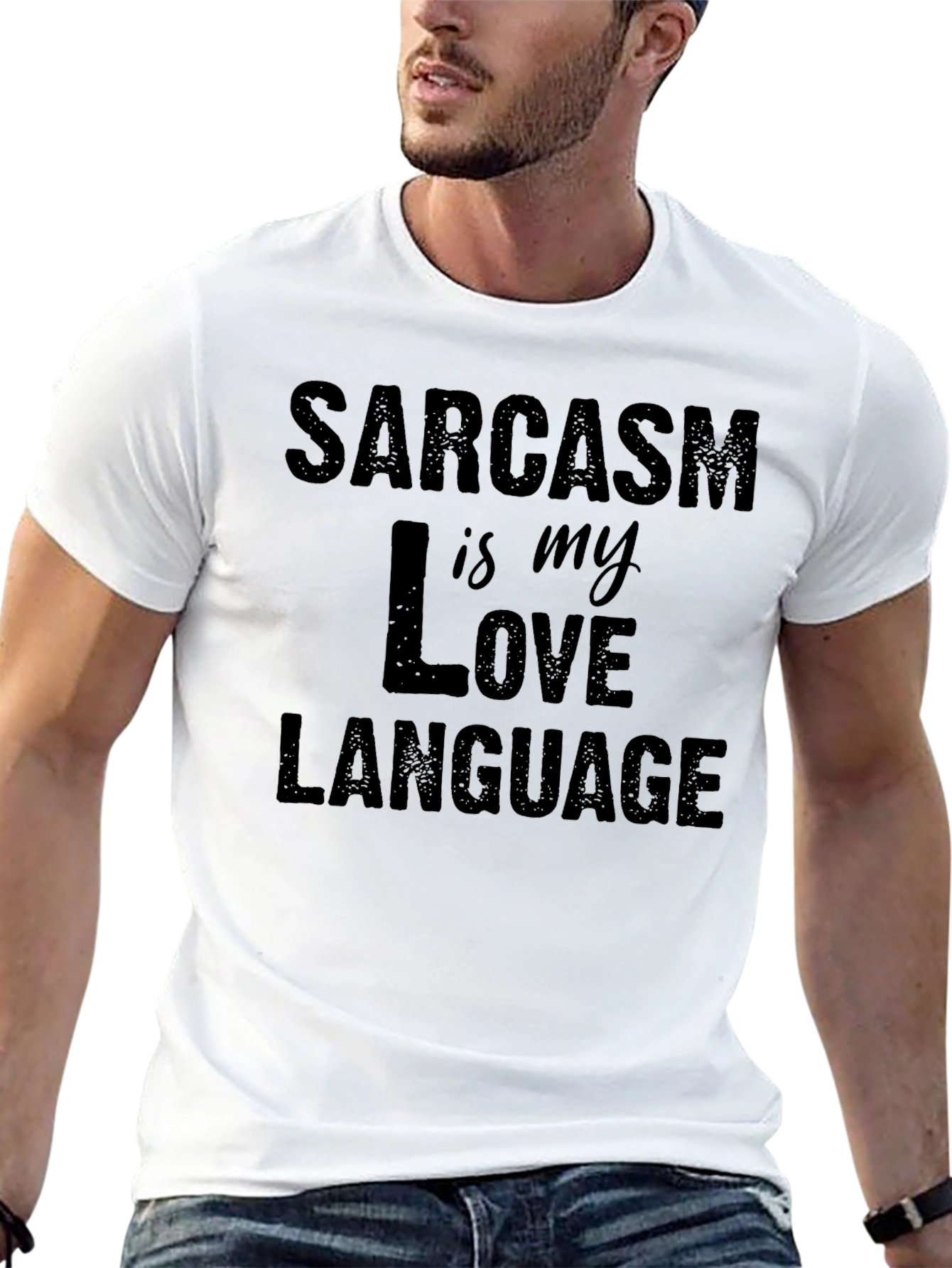 Black Sarcasm is My Love Language T-Shirt view 13