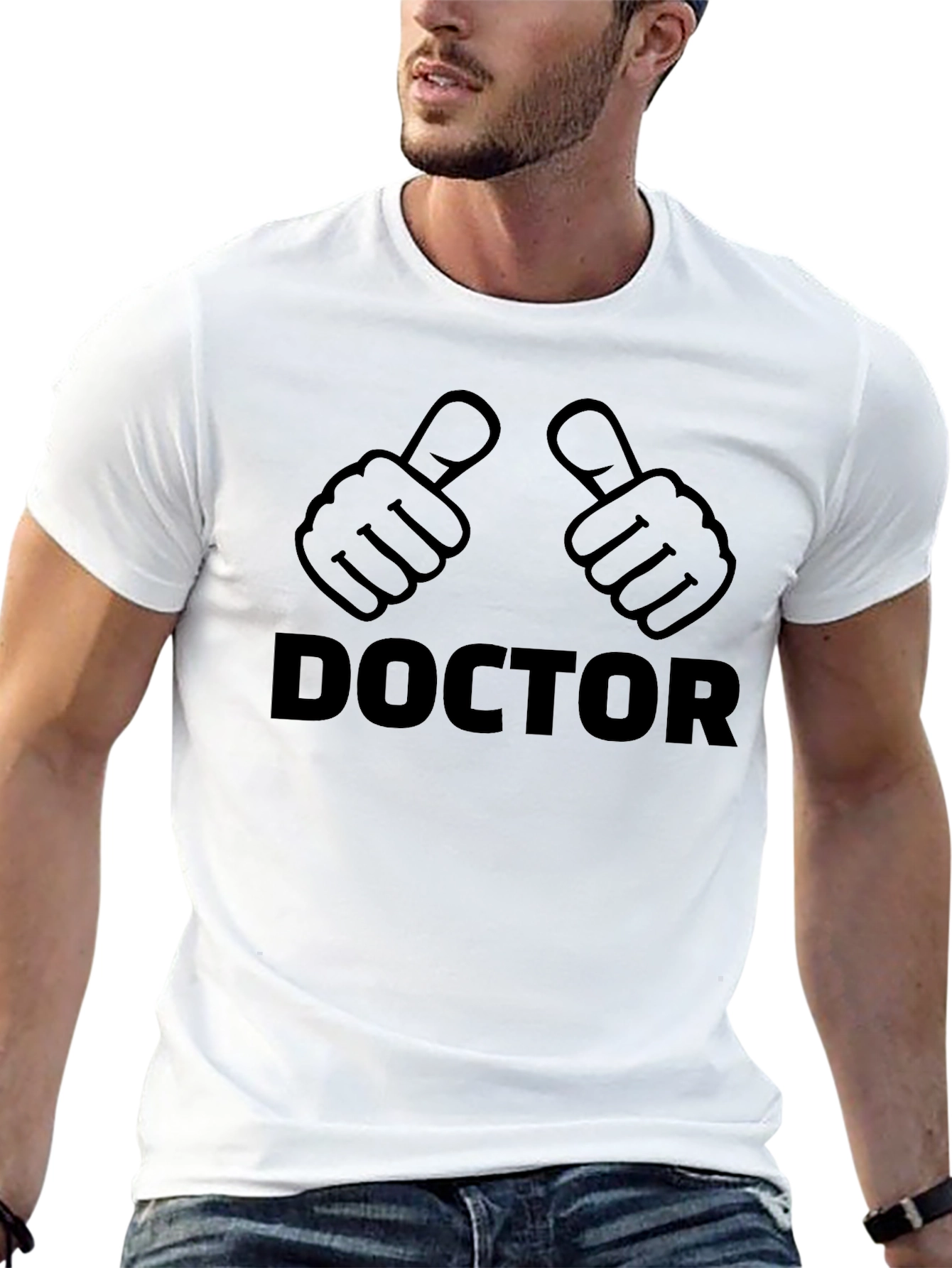 Black Doctor Thumbs Up Graphic T-Shirt view 13