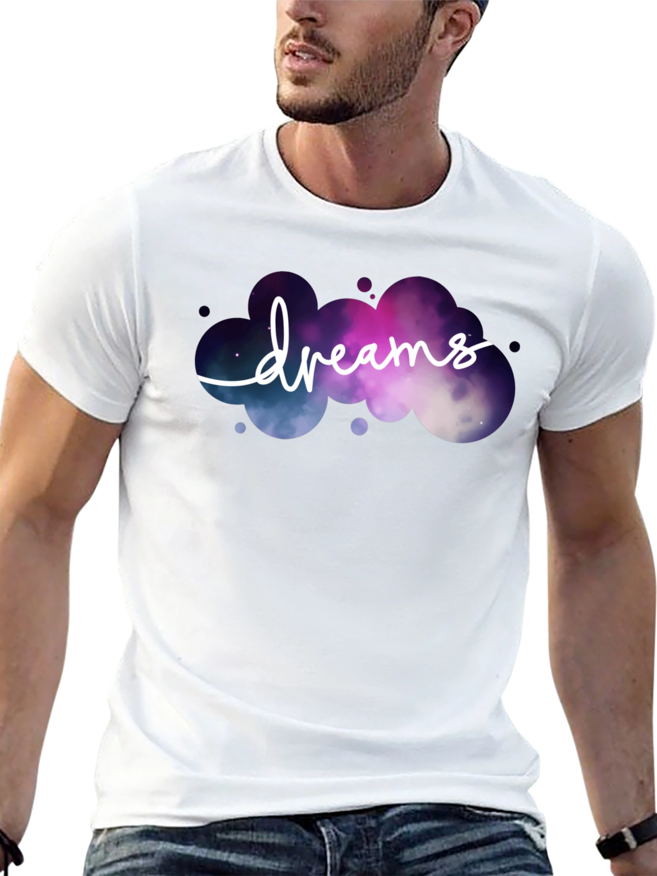 Black Dream Cloud Graphic T-Shirt - Unique Design view 13