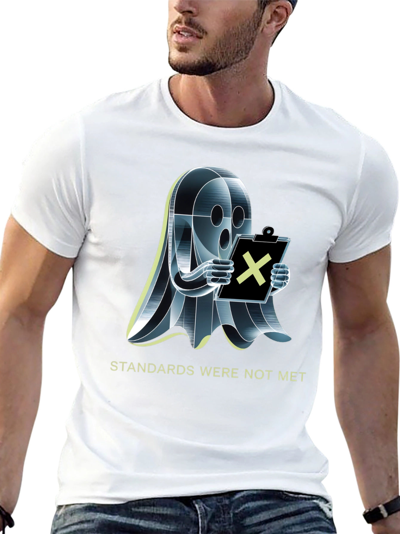 Black Standards Not Met Ghost T-Shirt view 13