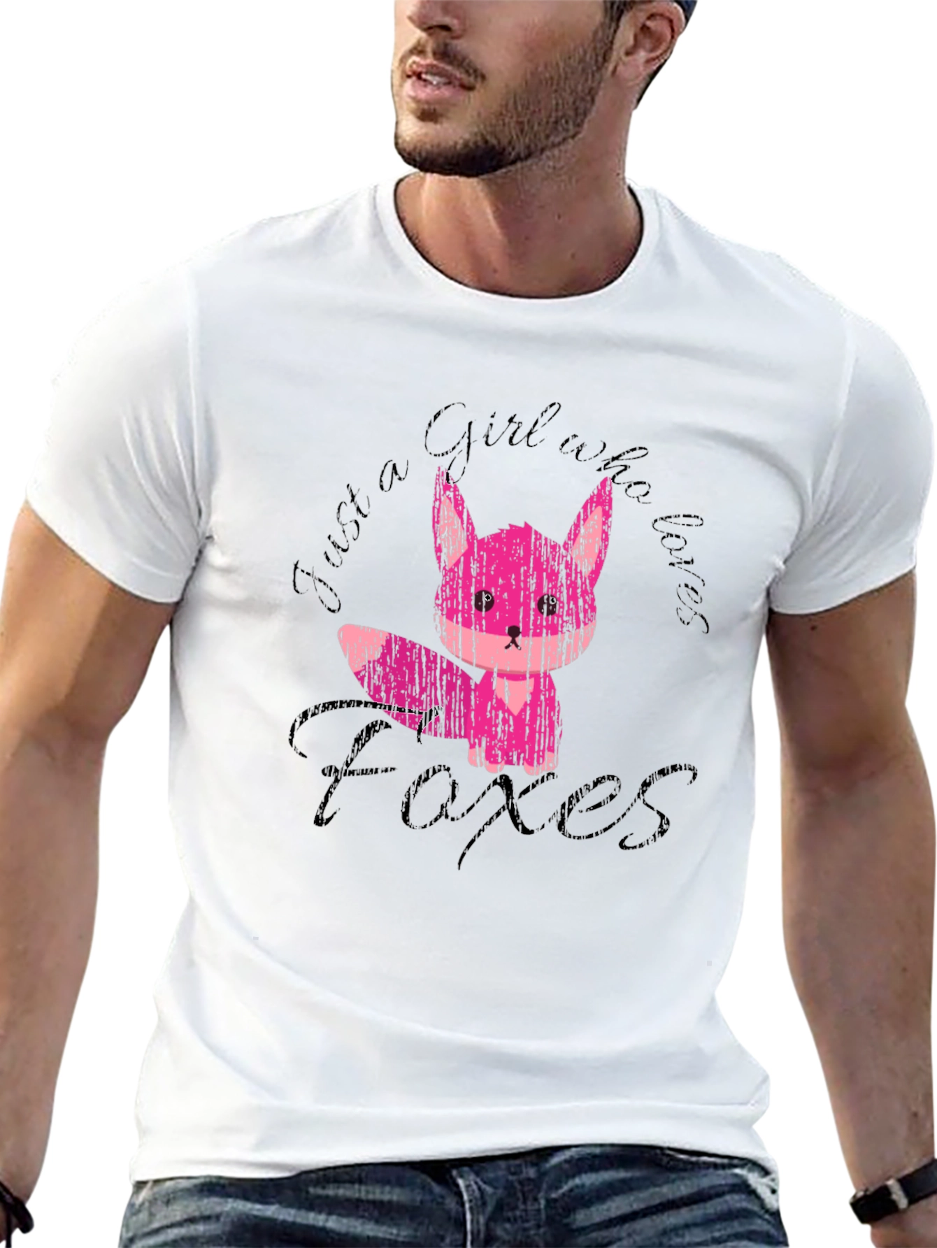 Black Girl Who Loves Foxes Black T-Shirt view 13