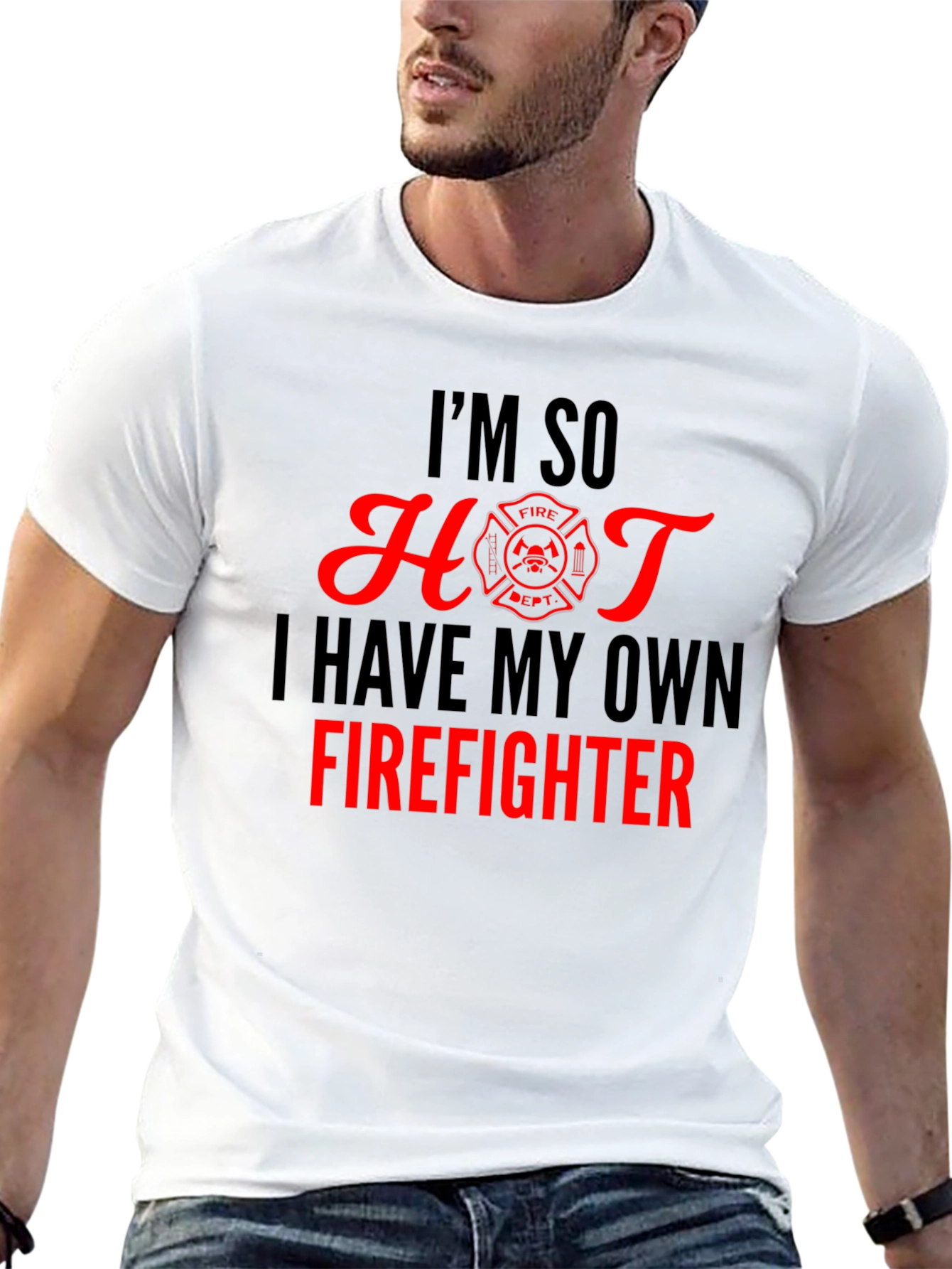 Black Funny Firefighter T-Shirt - I'm So Hot view 13