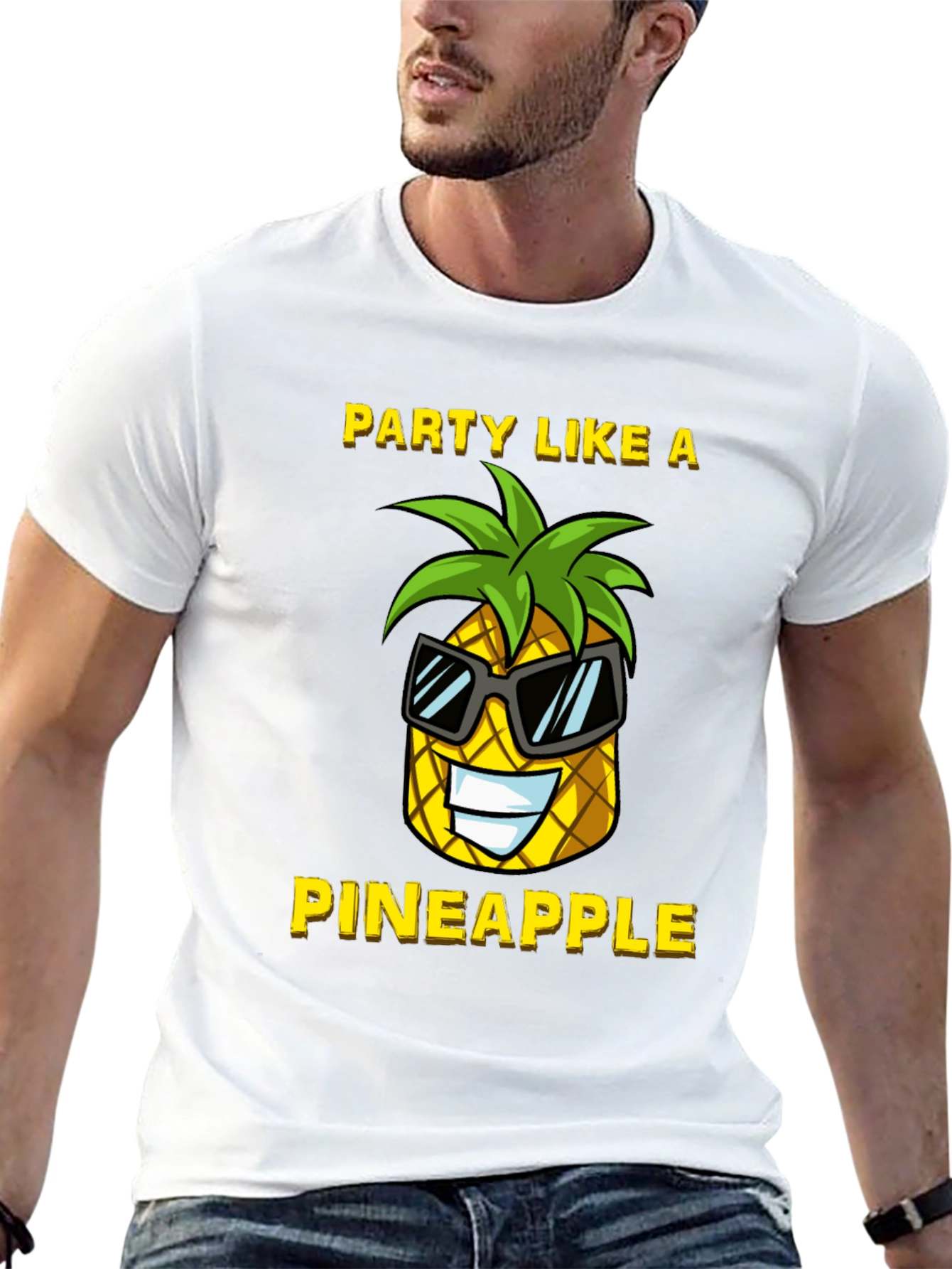 Black Party Like a Pineapple Graphic T-Shirt view 13