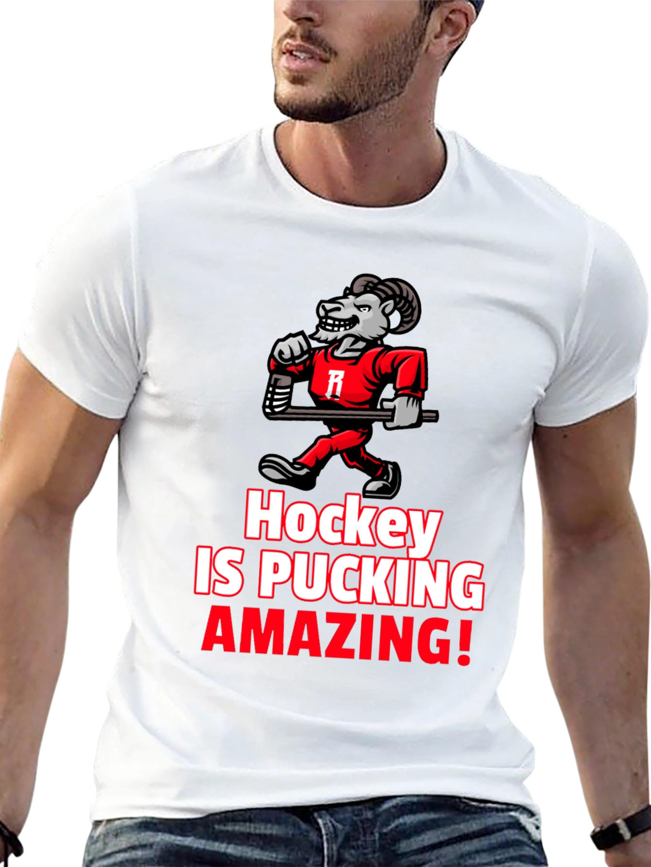 Black Hockey is Pucking Amazing T-Shirt view 13