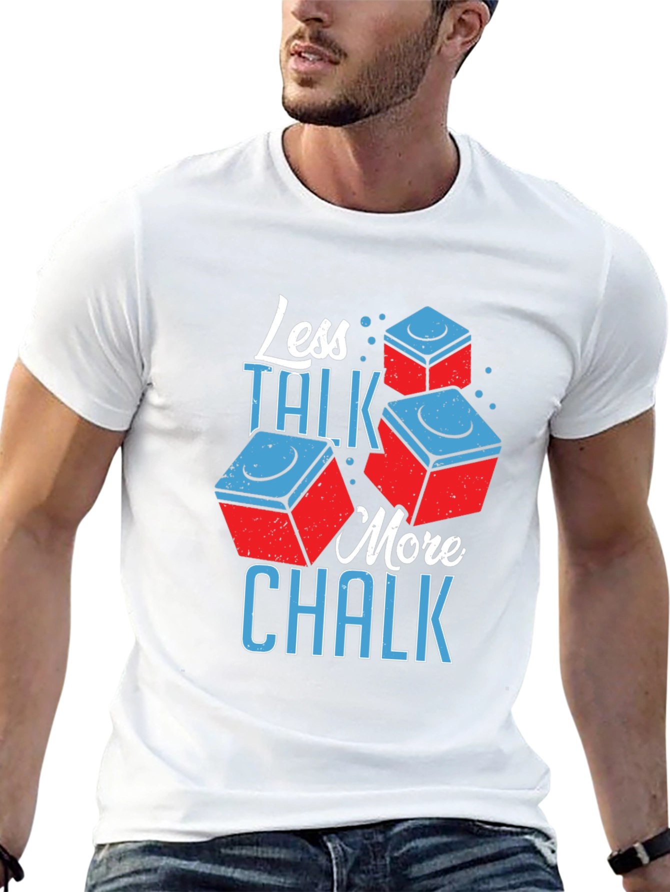 Less Talk More Chalk T-Shirt Pool Billiards  - 13