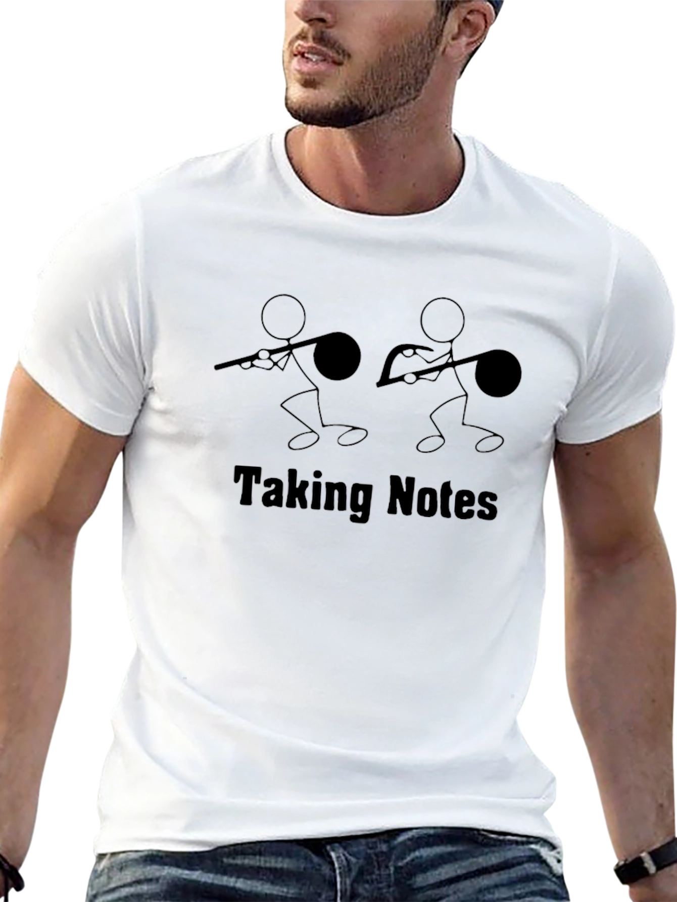Black Taking Notes Graphic Tee view 13