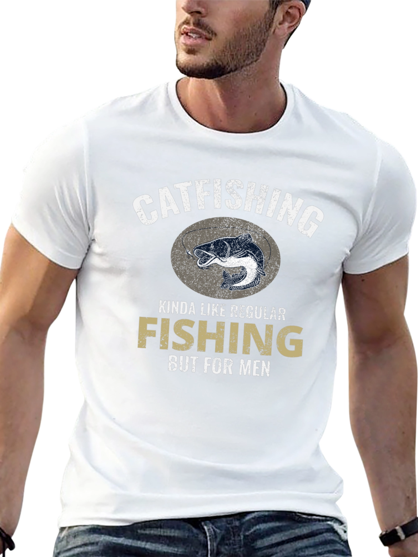 Black Catfishing T-Shirt - Fishing But For Men view 13
