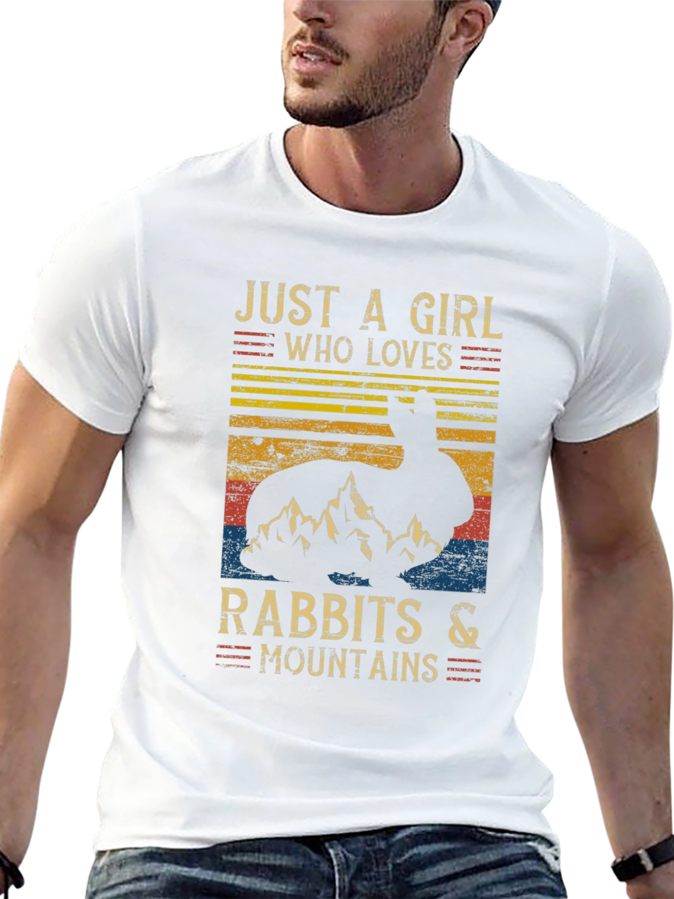 Black Rabbit and Mountains T-Shirt - Nature Lover Tee view 13