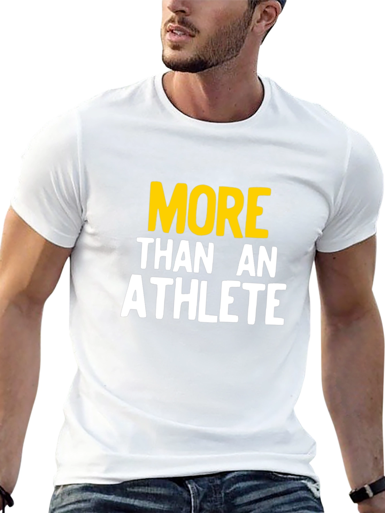 Black More Than An Athlete Graphic Tee view 13