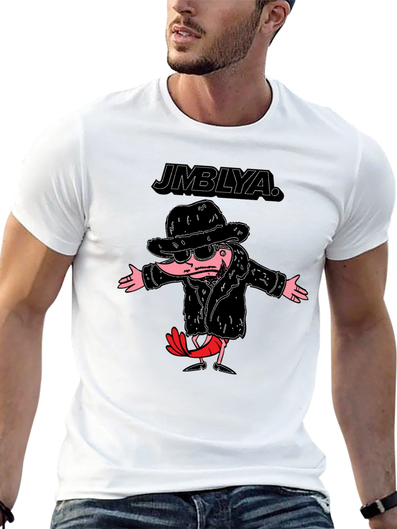 Black JMBLYA Graphic T-Shirt - Quirky Cartoon Tee view 13