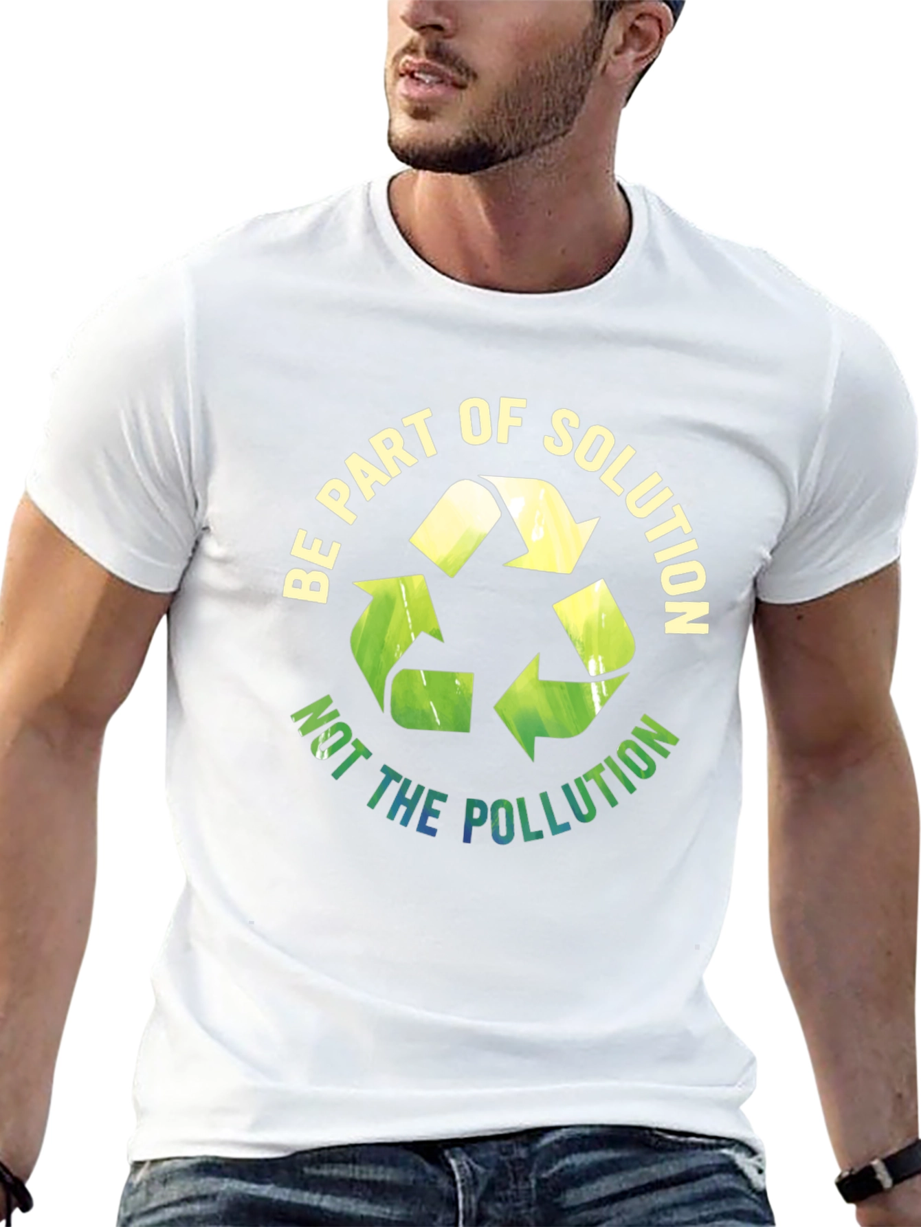 Black Eco-Friendly 'Be Part of Solution' Graphic Tee view 13