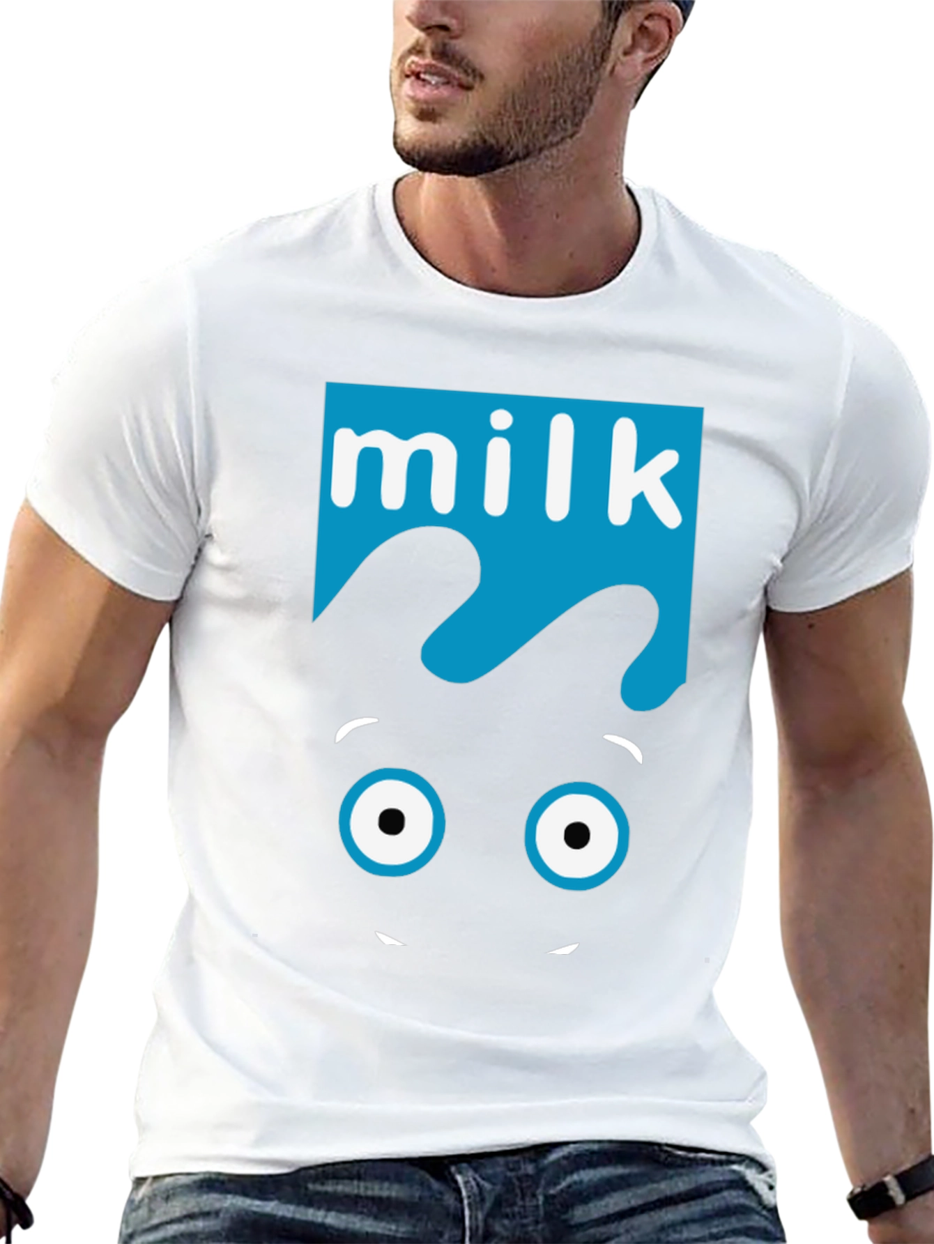Black Milk Graphic Tee - Funny Cartoon Face Black T-Shirt view 13