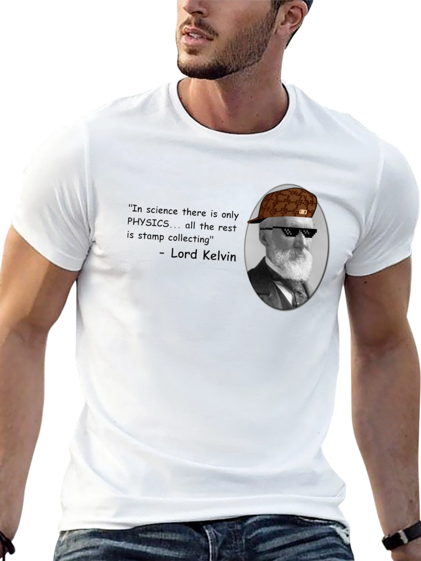 Black Physics Quote Graphic Tee - Lord Kelvin view 13