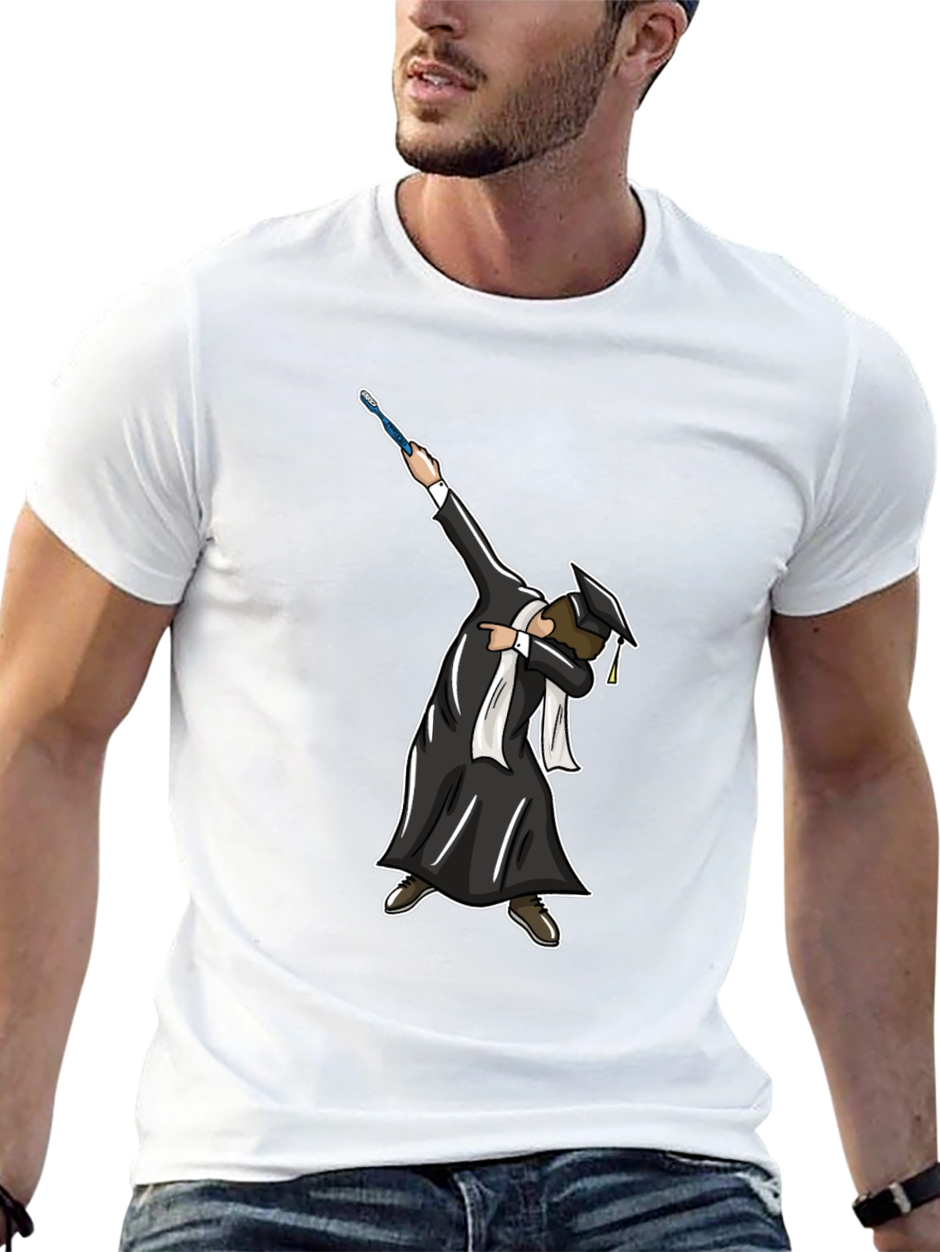 Black Graduation Dabbing T-Shirt view 13