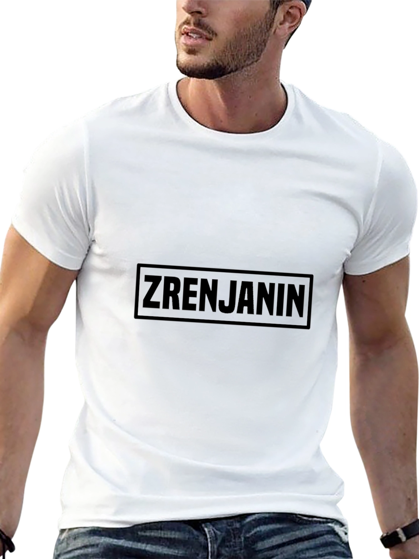 Black Zrenjanin Black Graphic Tee - Men's Short Sleeve T-Shirt view 13