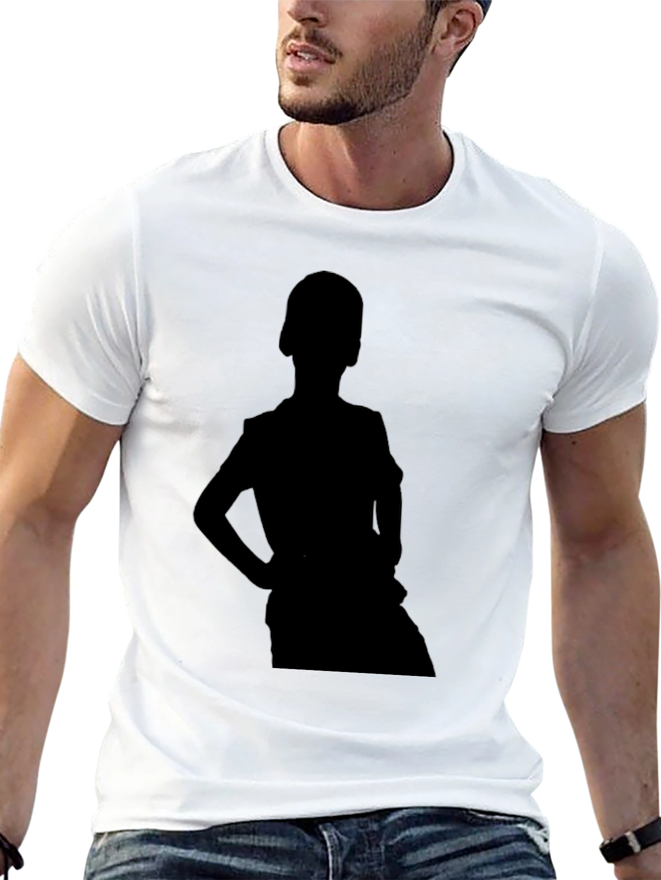 Black Black Silhouette Graphic Tee view 13