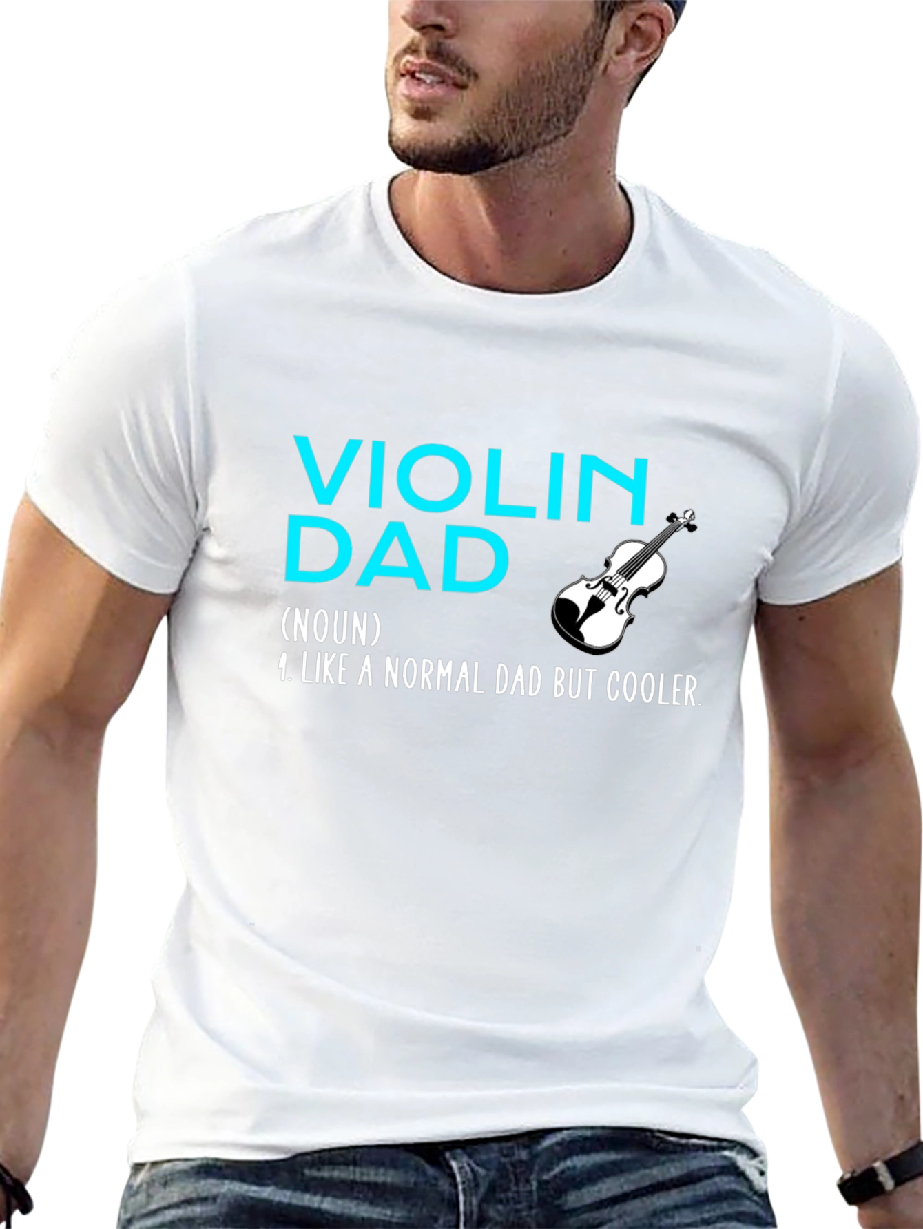 Violin Dad T-Shirt - Cool Musician Father Tee - 13