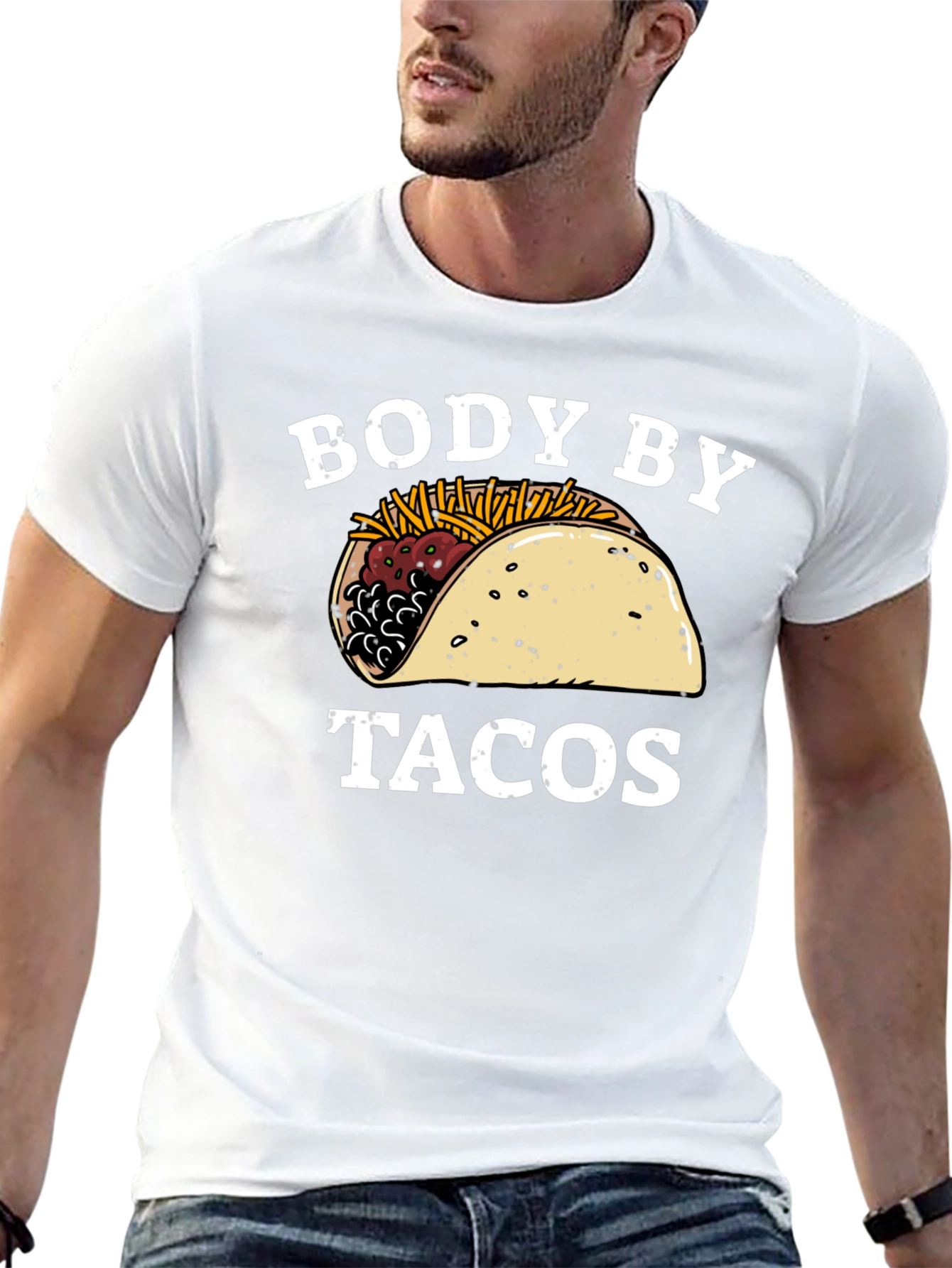 Black Body By Tacos Graphic Tee - Unisex Black T-Shirt view 13