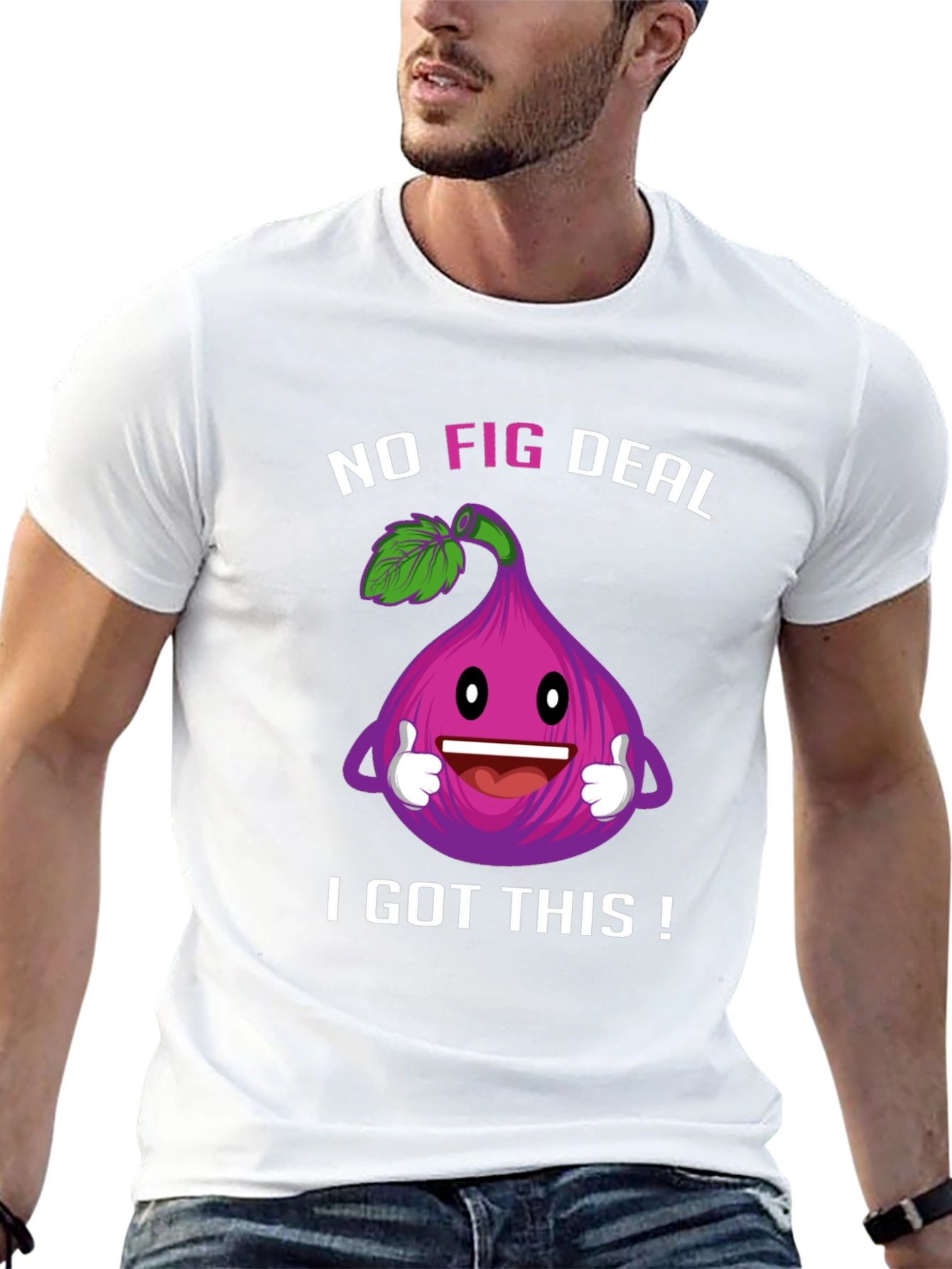 Black Funny No Fig Deal T-Shirt view 13