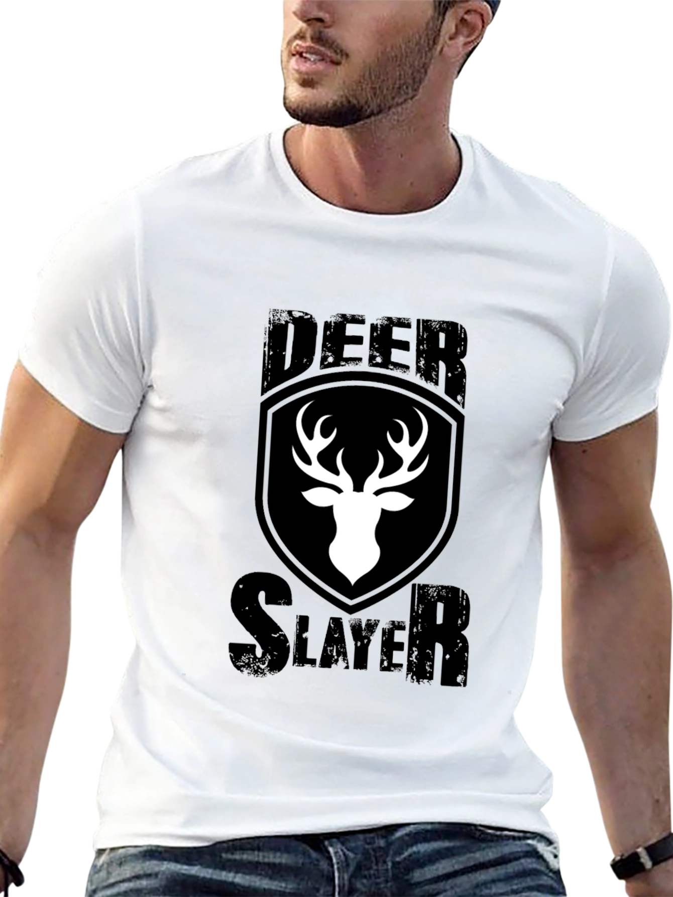 Black Deer Slayer Graphic Tee - Hunting T-Shirt view 13