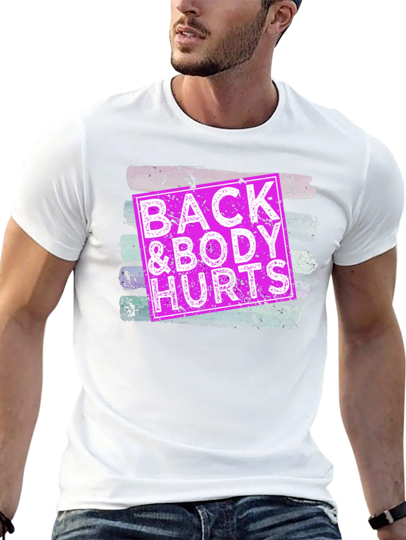 Black Back & Body Hurts Graphic Tee - Unisex view 13