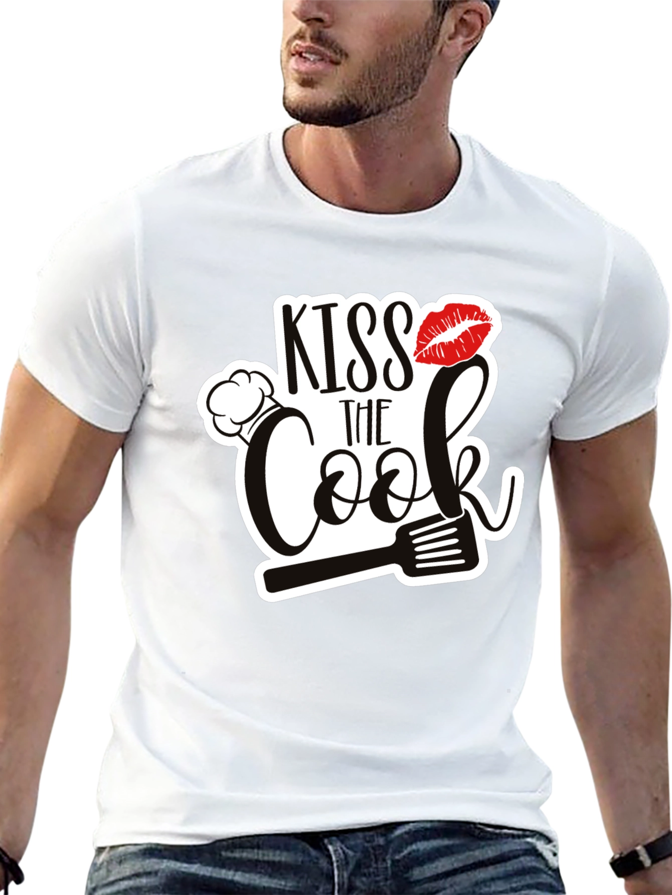 Black Kiss The Cook Black Graphic Tee view 13