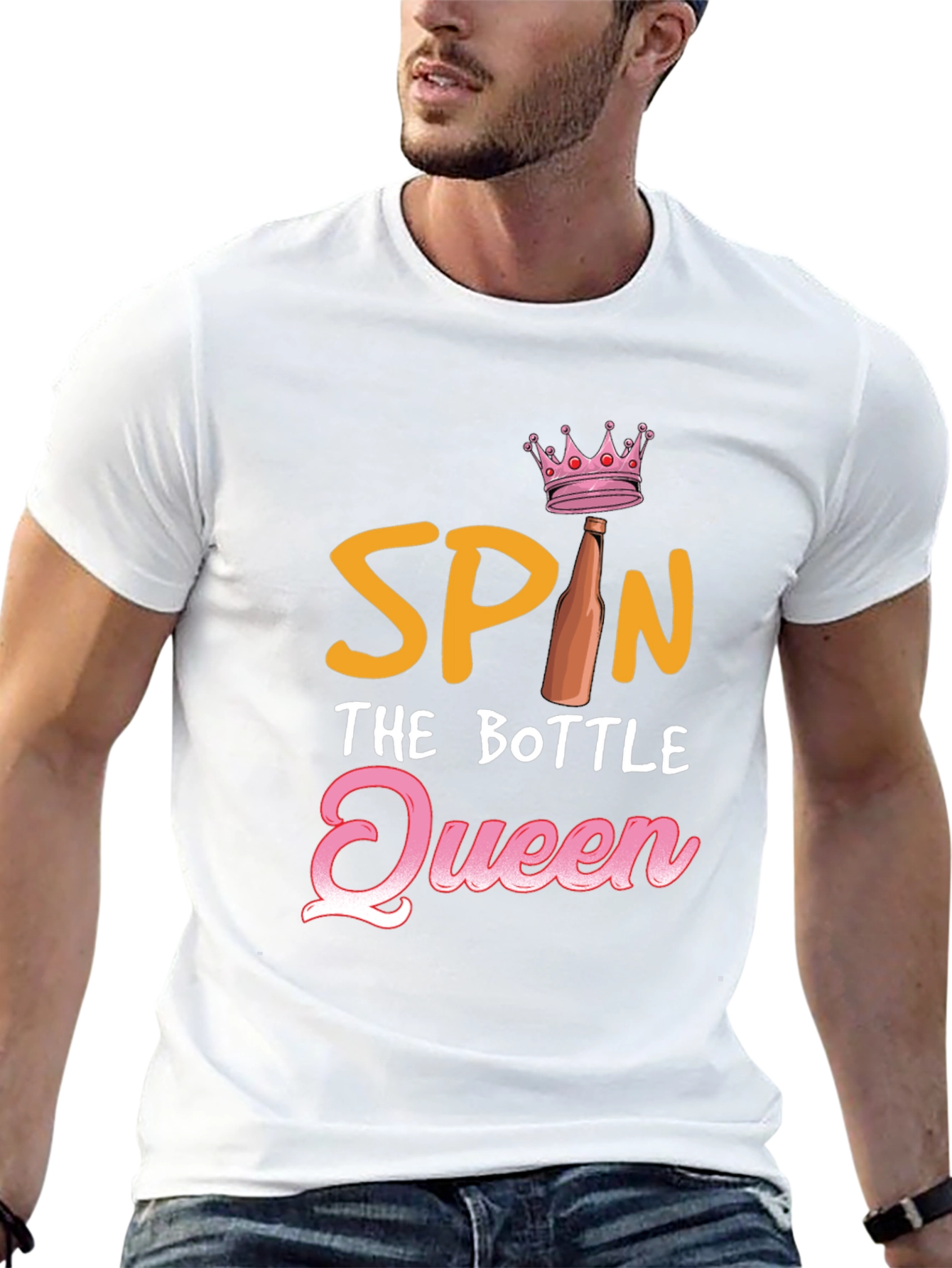 Black Spin the Bottle Queen T-Shirt view 13