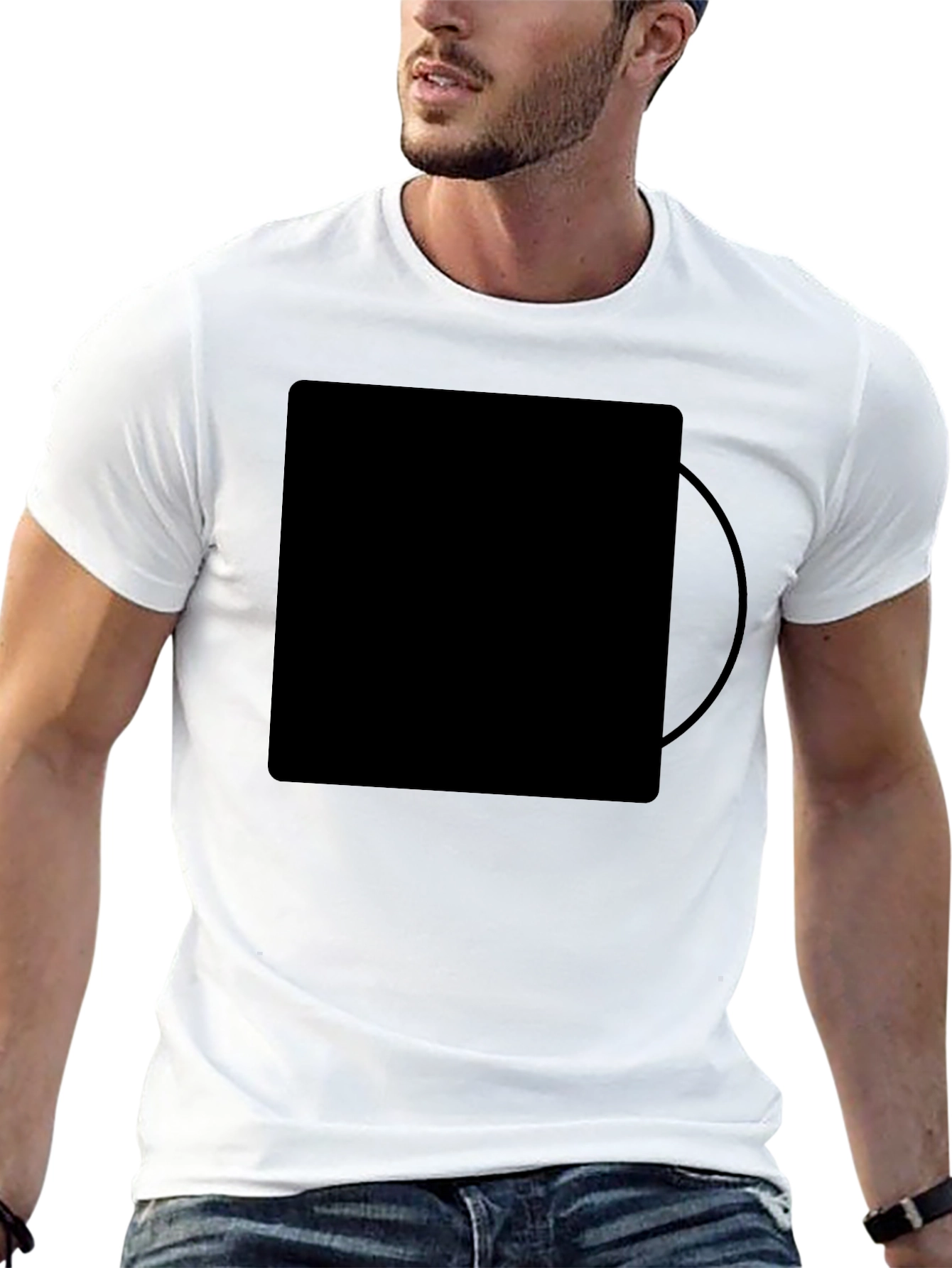 Black Classic Black Men's T-Shirt view 13