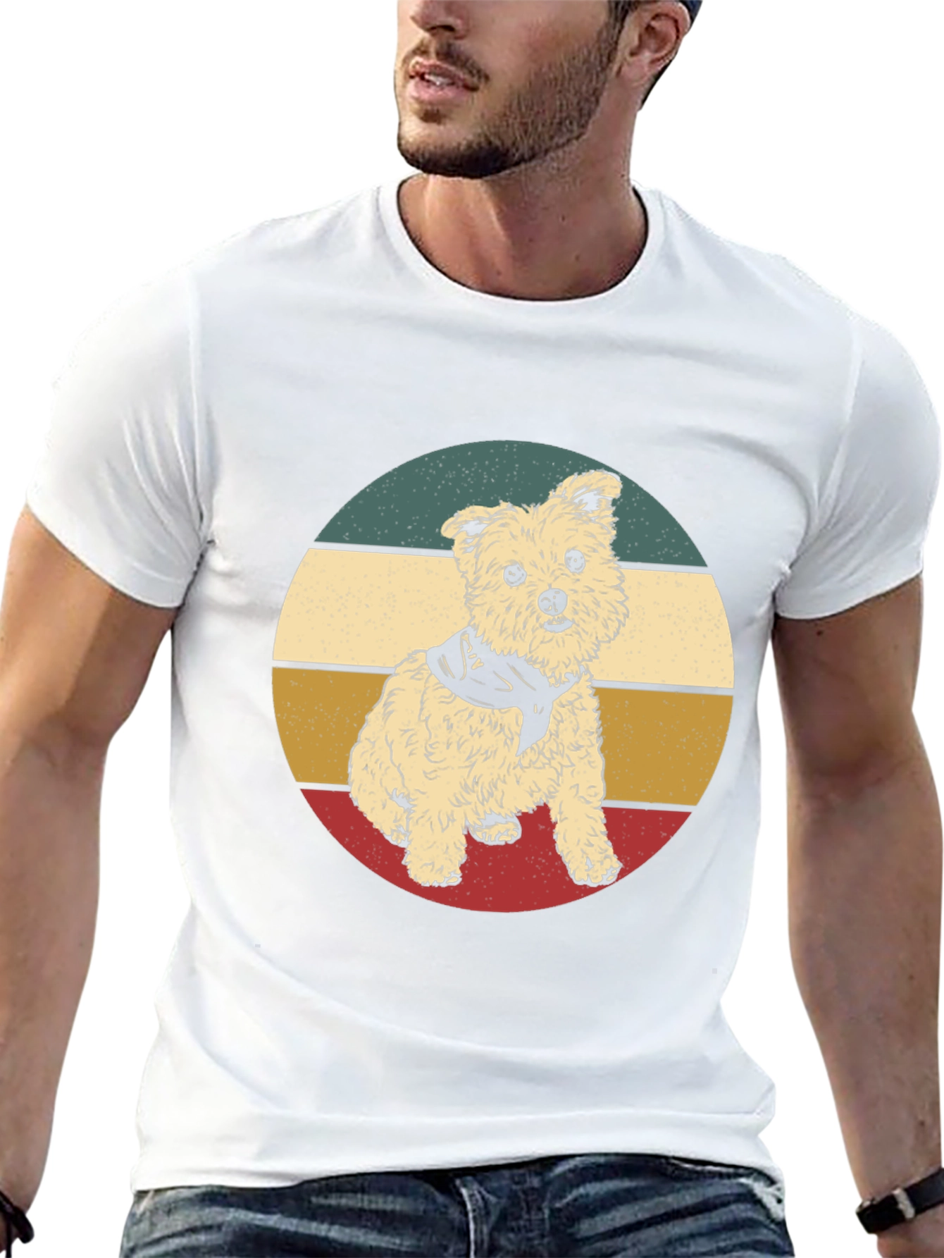 Retro Dog Graphic Tee - Vintage Style T-Shirt - 13