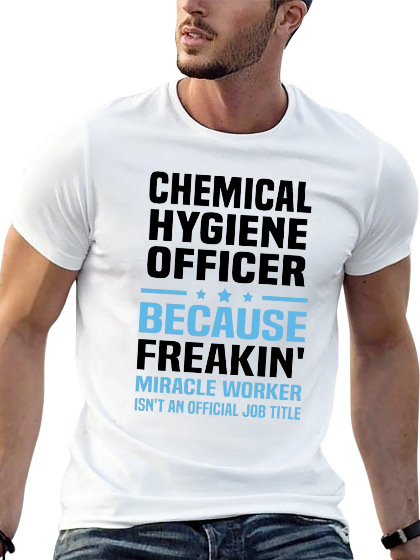 Black Chemical Hygiene Officer T-Shirt Funny Job Title Tee view 13