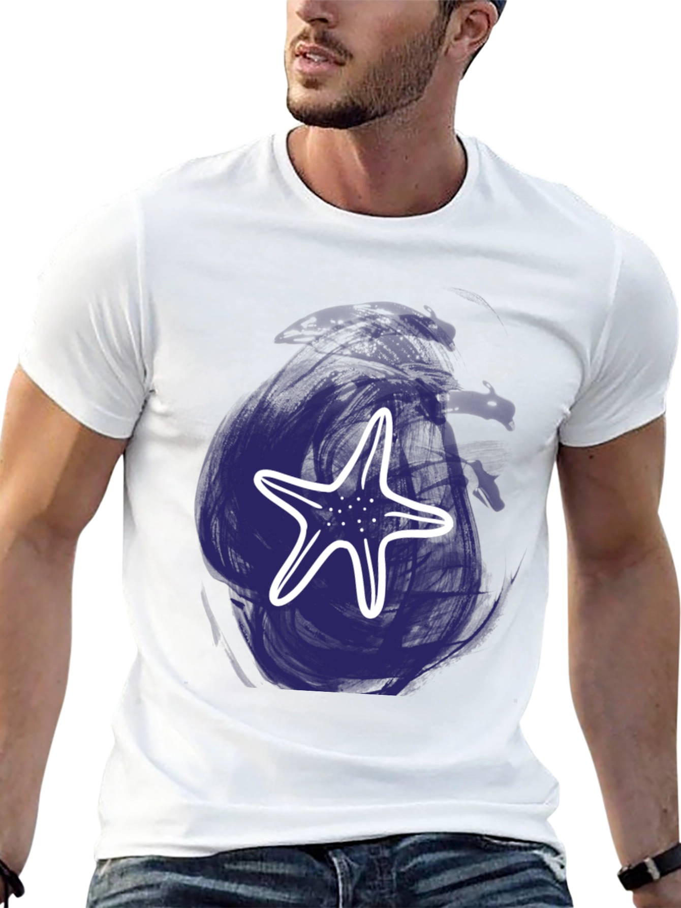Black Starfish Graphic T-Shirt - Casual Comfort view 13