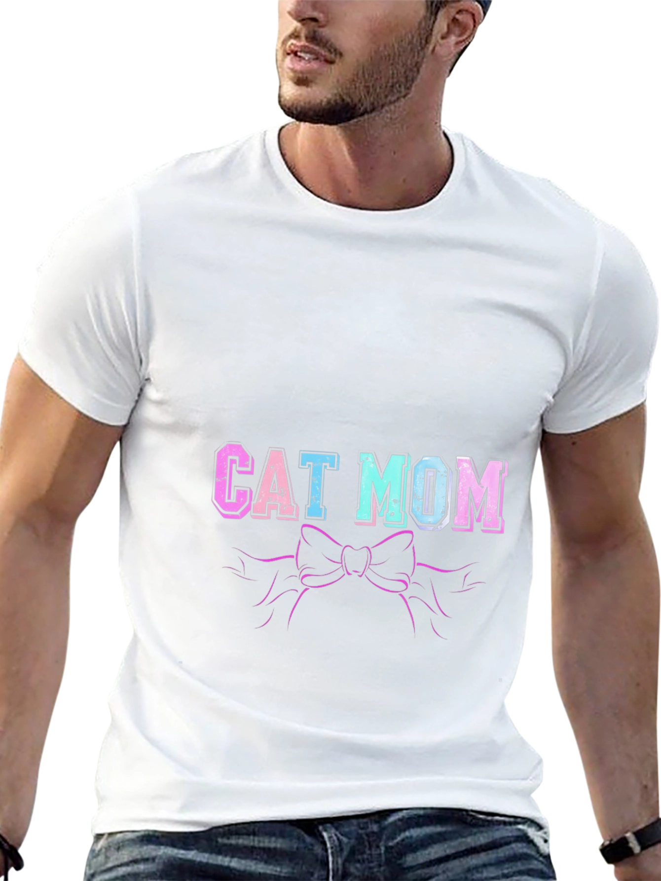 Black Cat Mom T-Shirt - Cute Graphic Tee view 13