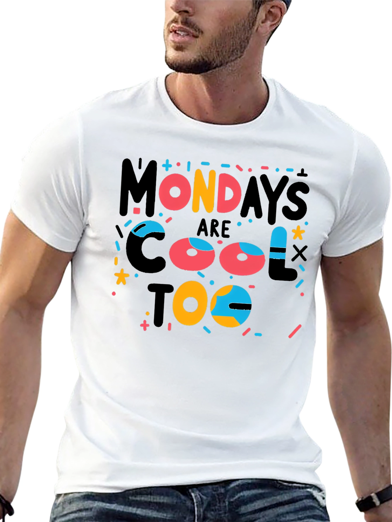 Black Cool Mondays Graphic Tee - Fun & Stylish Casual Wear view 13