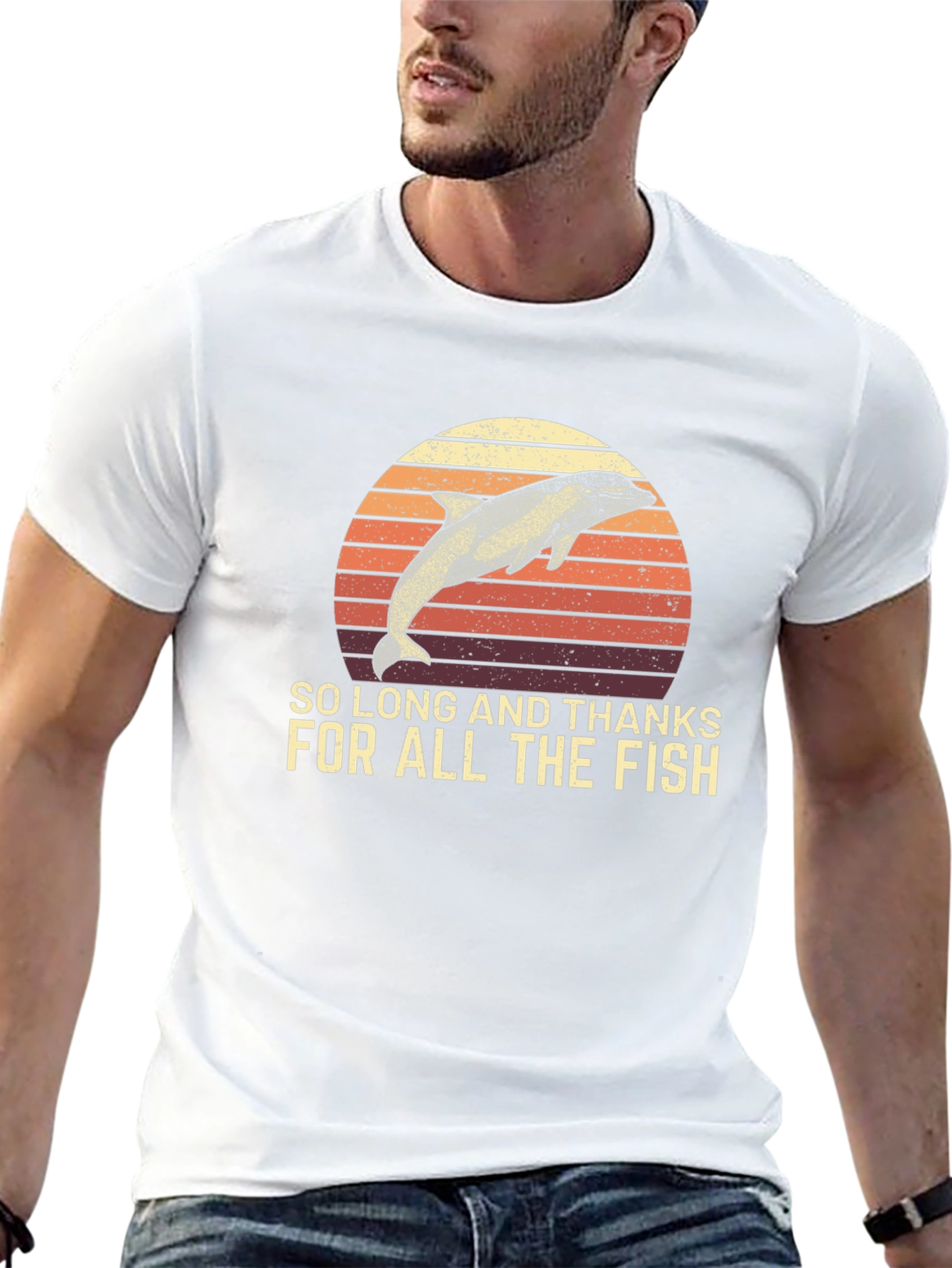 Black So Long and Thanks for All the Fish T-Shirt view 13